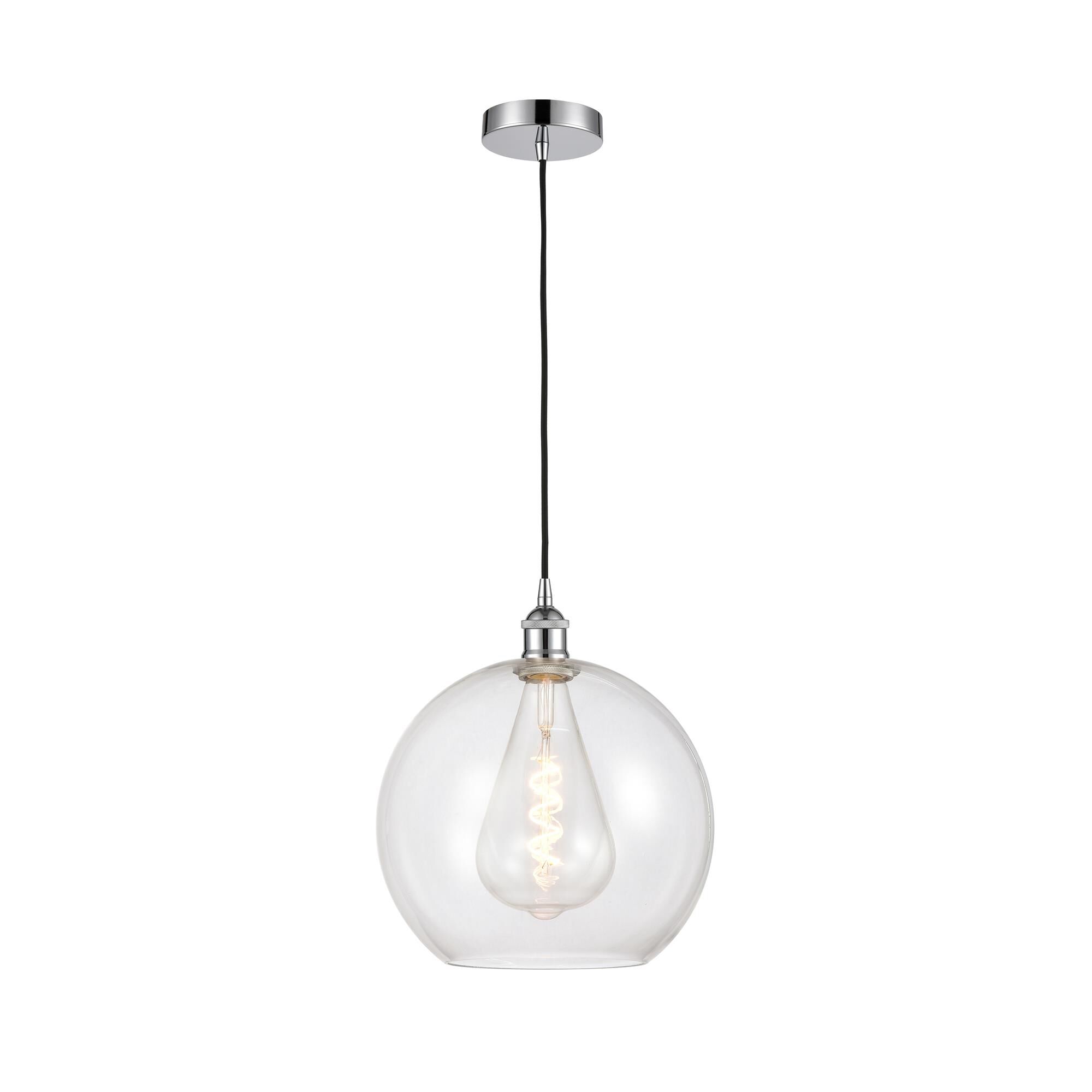 Shown in Polished Chrome finish and Clear glass