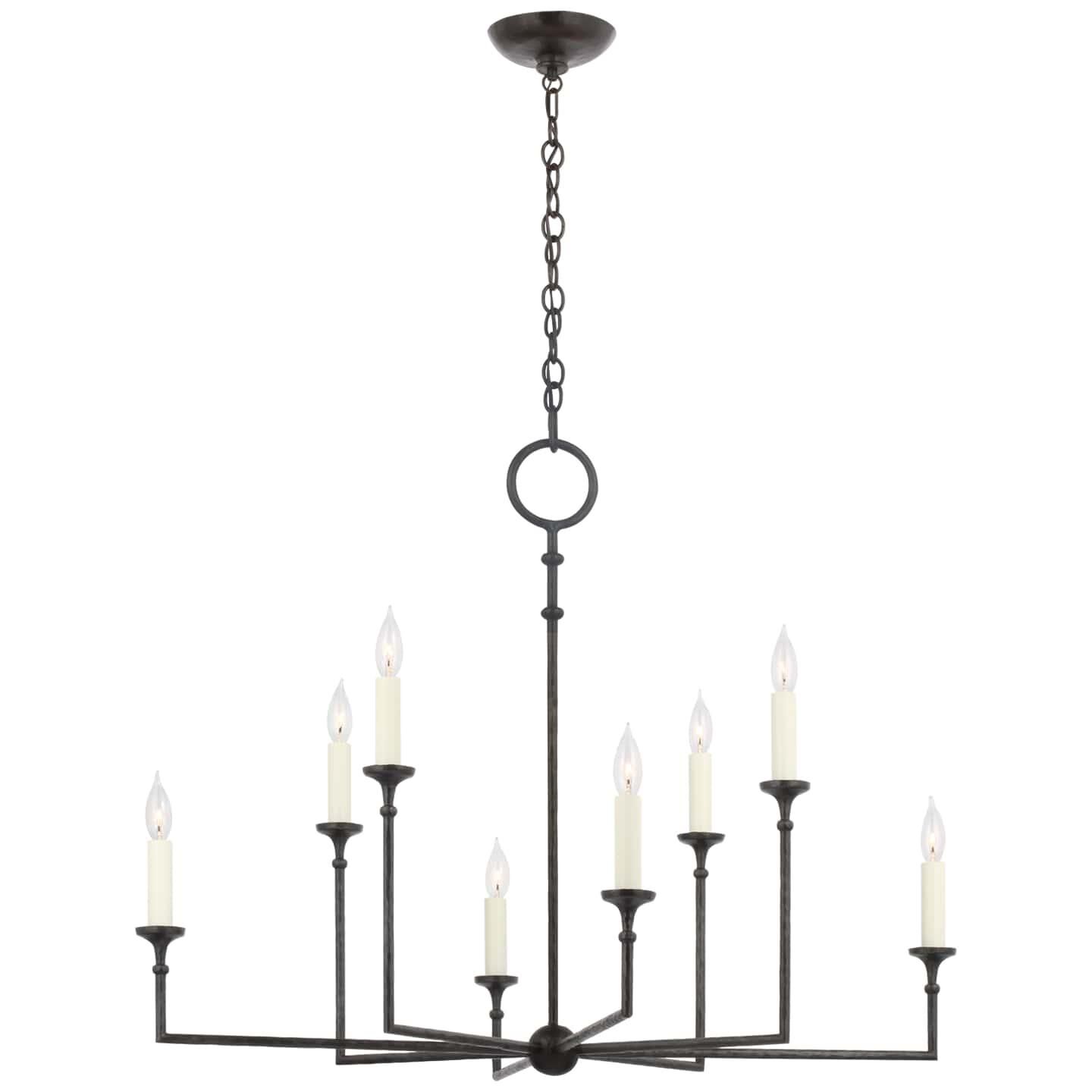 Chapman & Myers Rowen 38 Inch 8 Light LED Chandelier by Visual Comfort Signature Collection