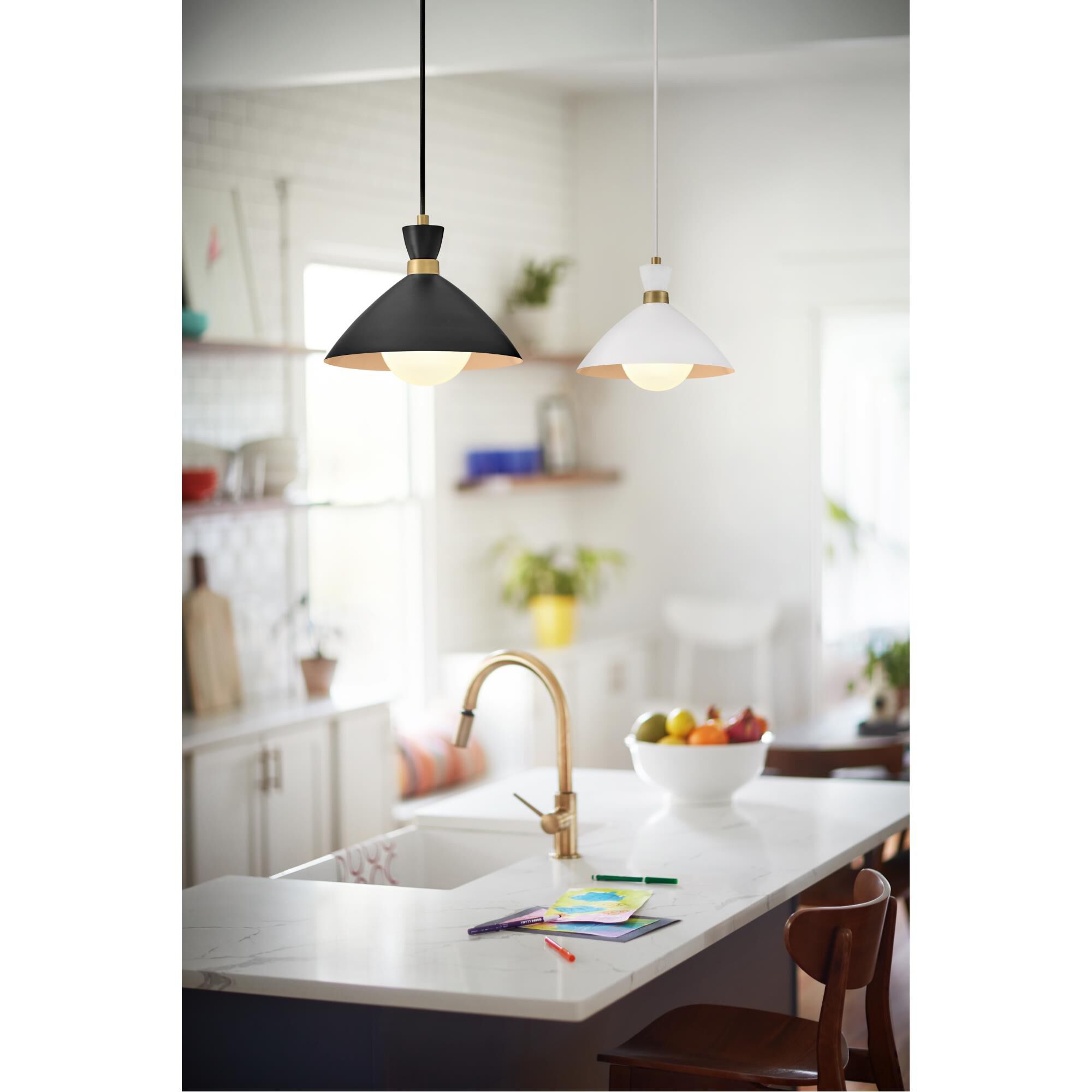 Shown in Black With Heritage Brass Accents finish