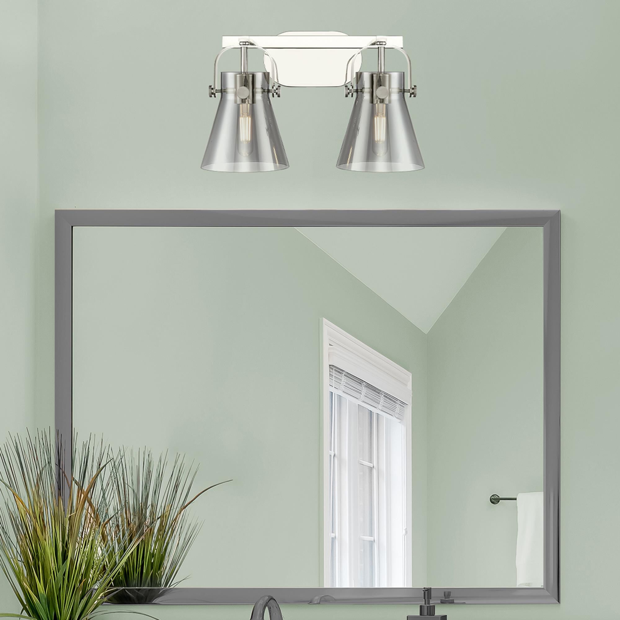 Bruno Marashlian Pilaster II Cone 17 Inch Bath Vanity Light by Innovations Lighting