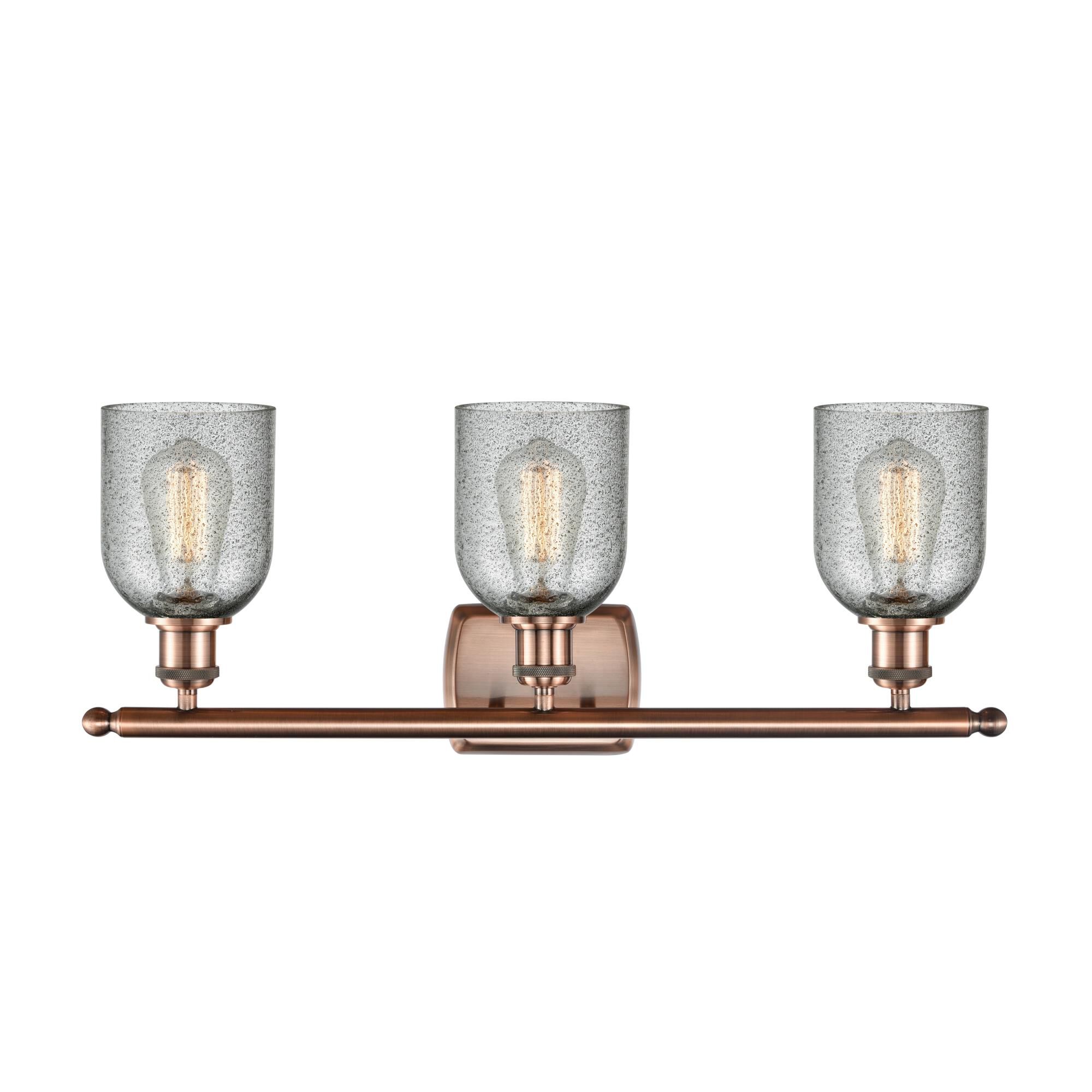 Shown in Antique Copper finish and Charcoal glass