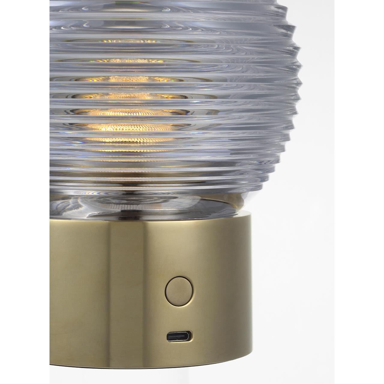 Shown in Natural Brass finish and Clear crystal