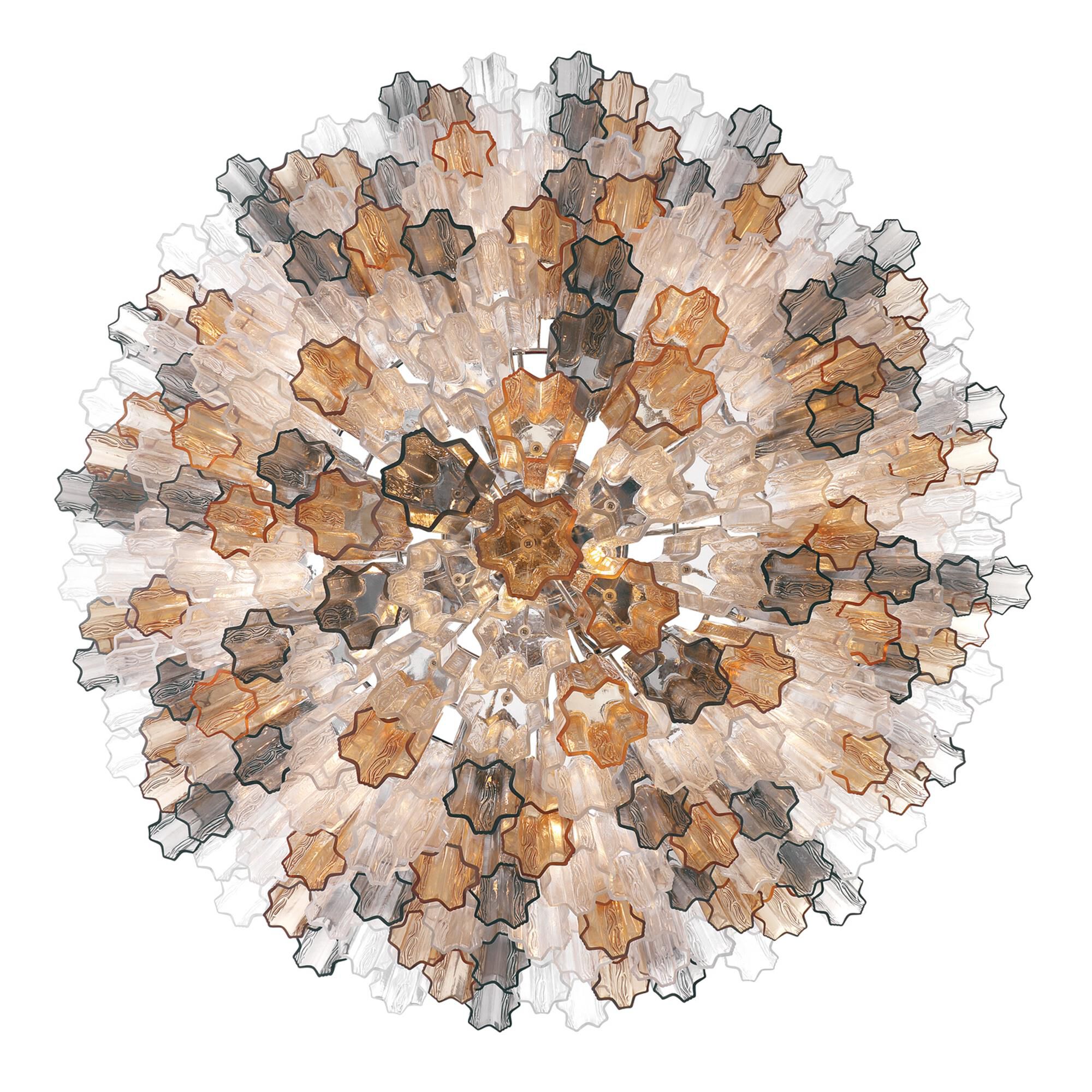 Shown in Polished Chrome finish and Tronchi Glass crystal