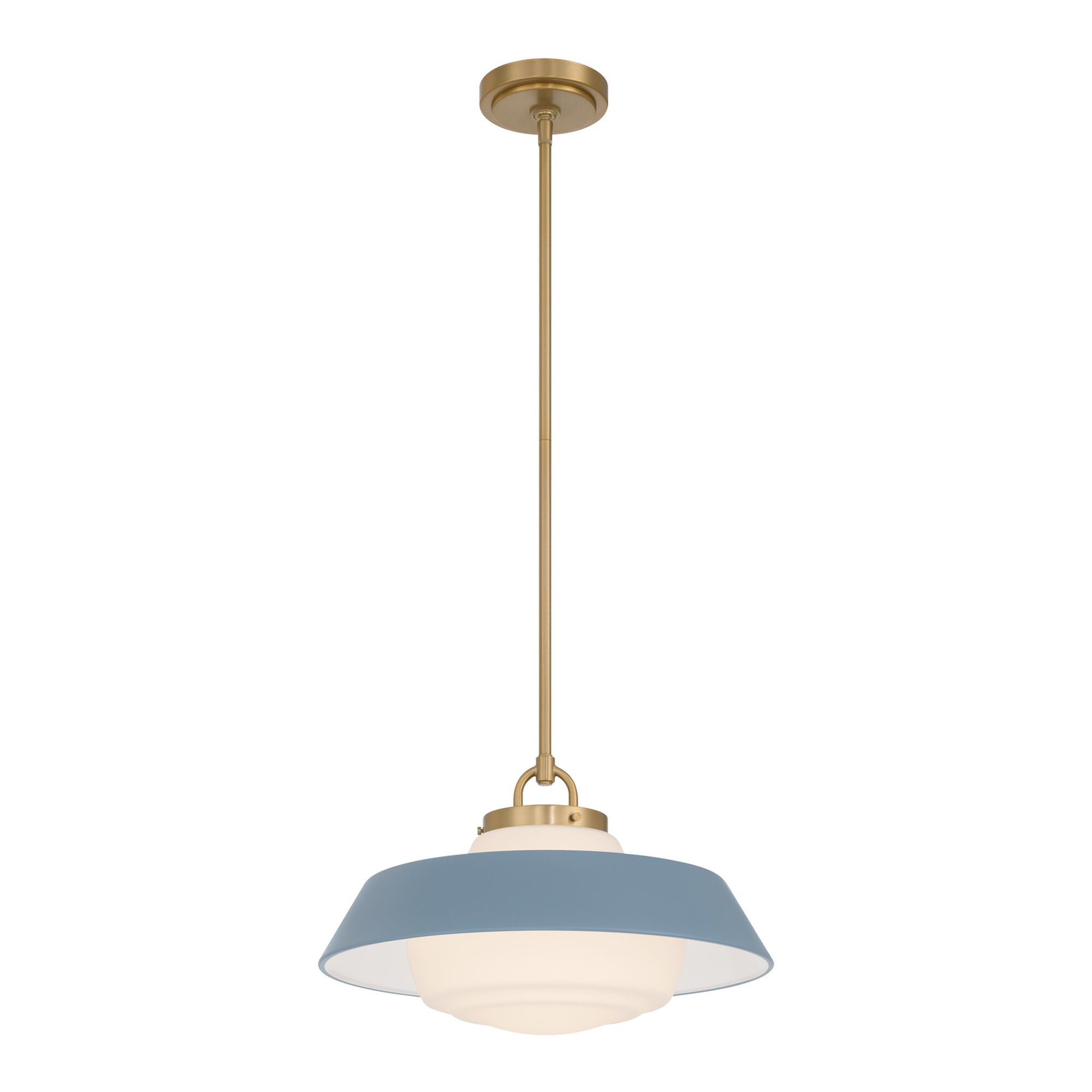 Shown in Vibrant Gold finish and Steel glass and Steel shade