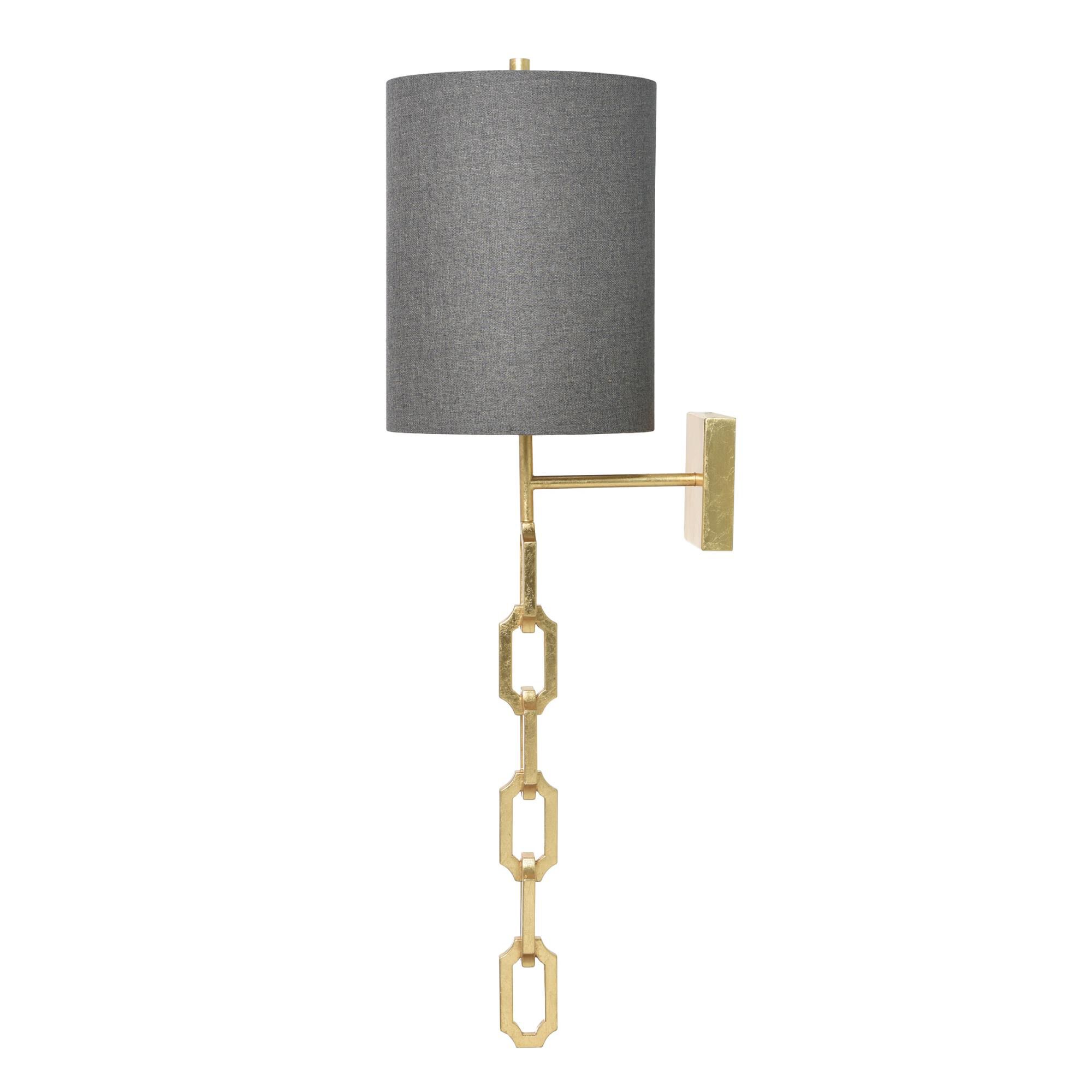 Shown in Brass finish and Gray shade