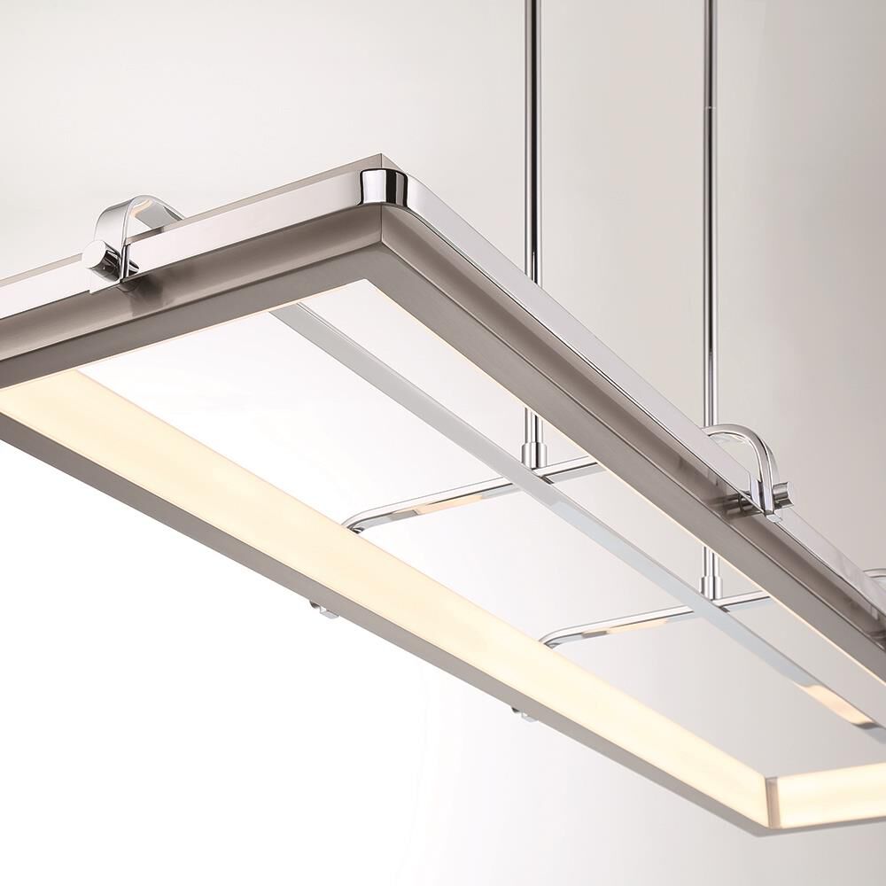 Shown in Chrome and Nickel finish and Frosted glass