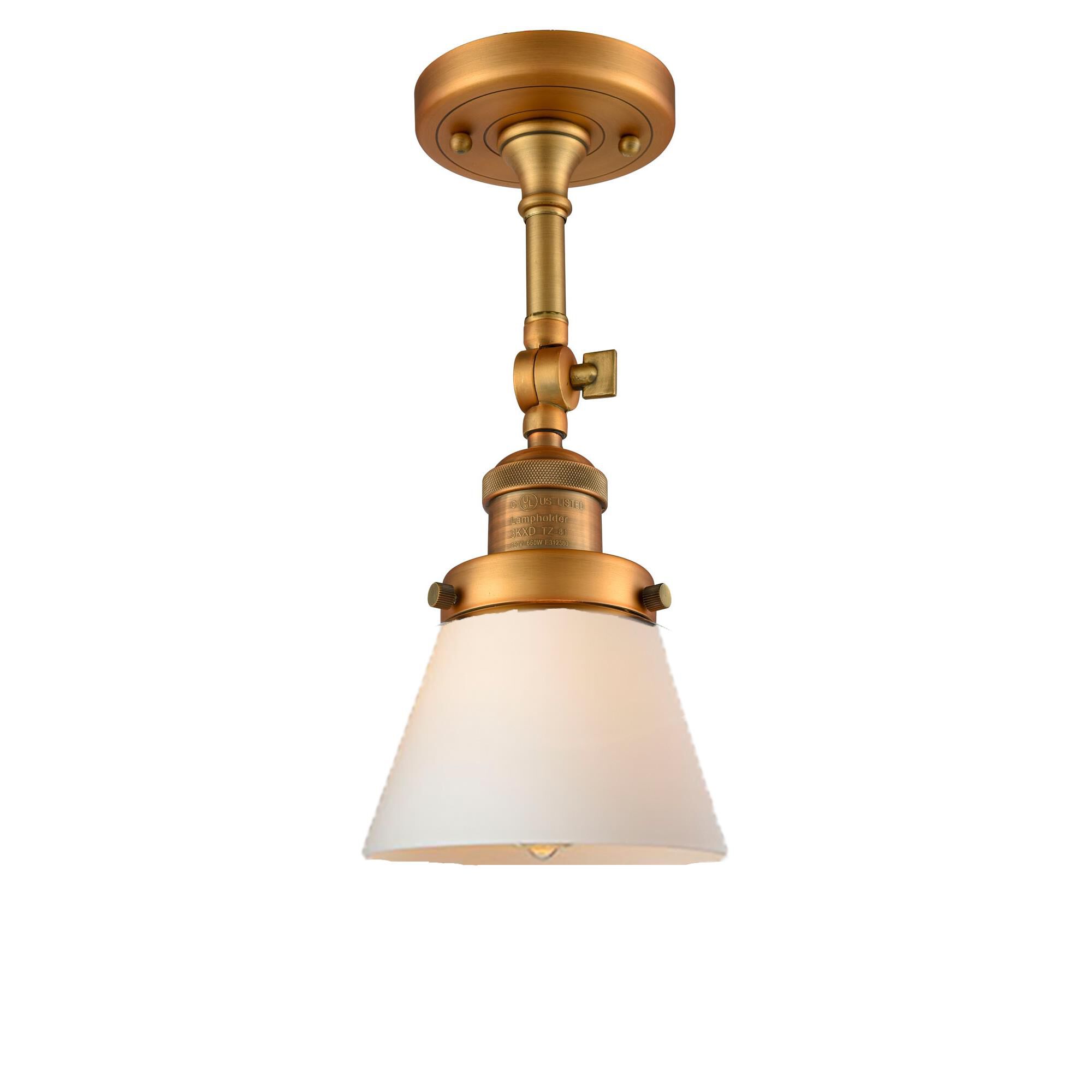 Bruno Marashlian Small Cone 6 Inch 1 Light Semi Flush Mount by Innovations Lighting