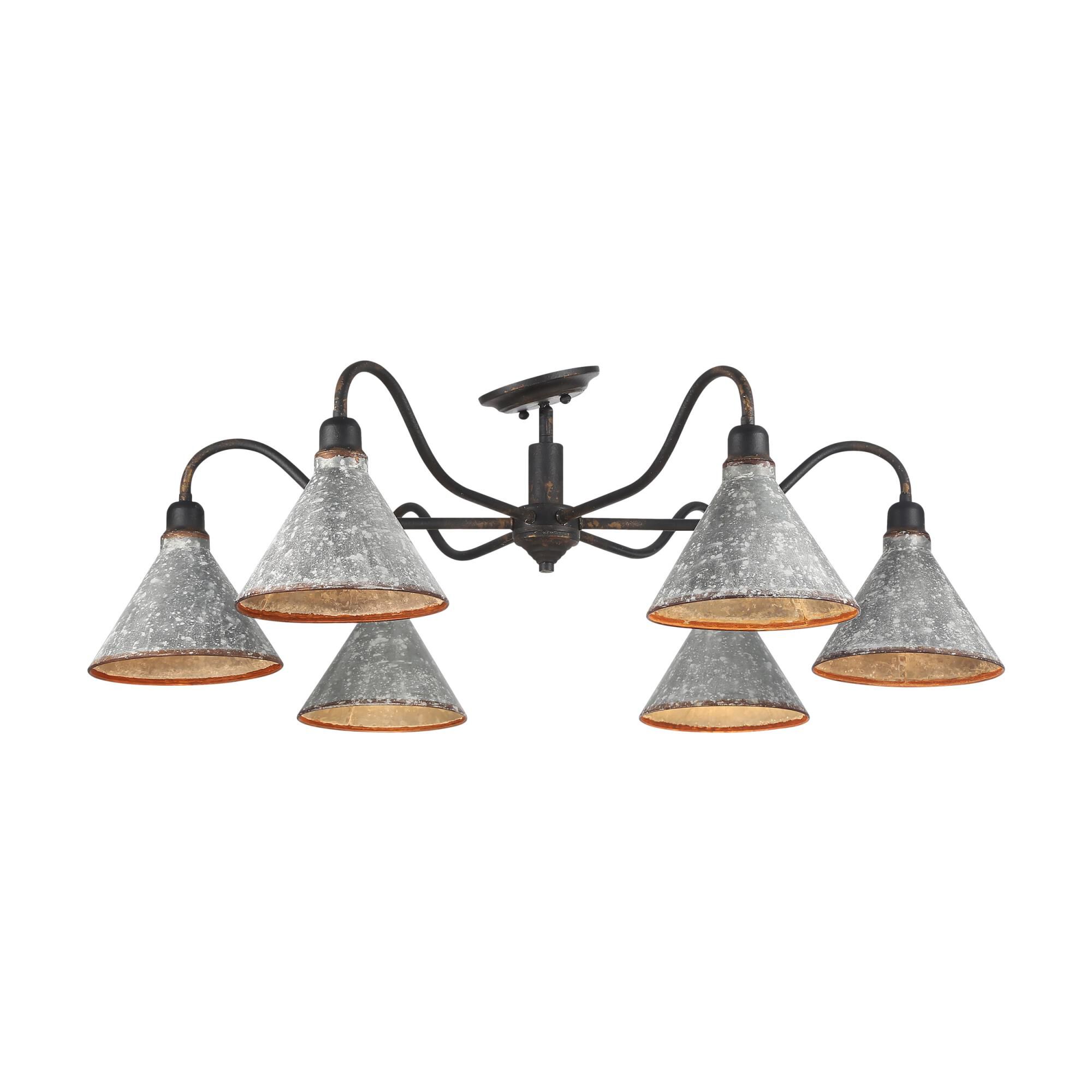 Jasper 38 Inch Semi Flush Mount by Golden Lighting