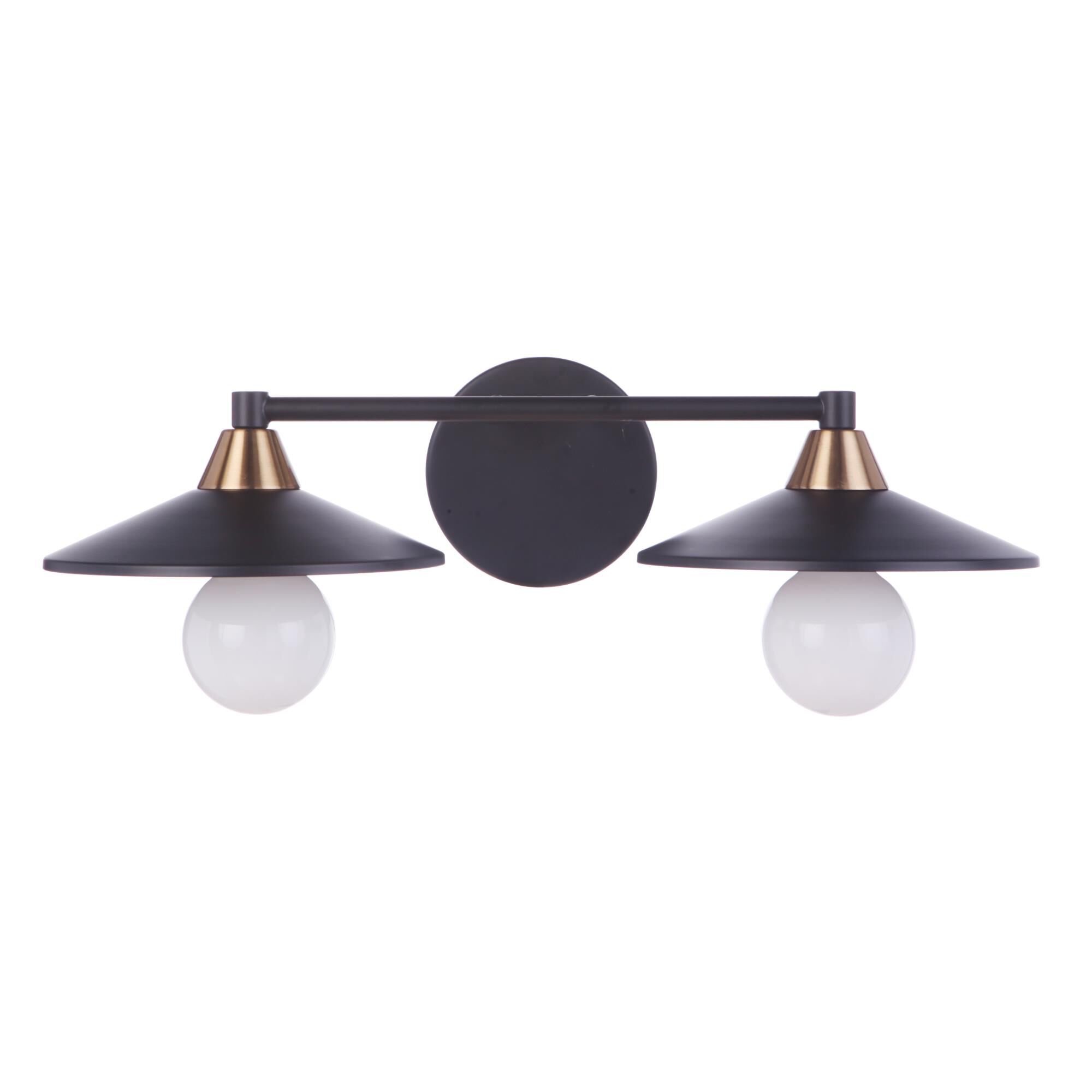 Shown in Flat Black/Satin Brass finish