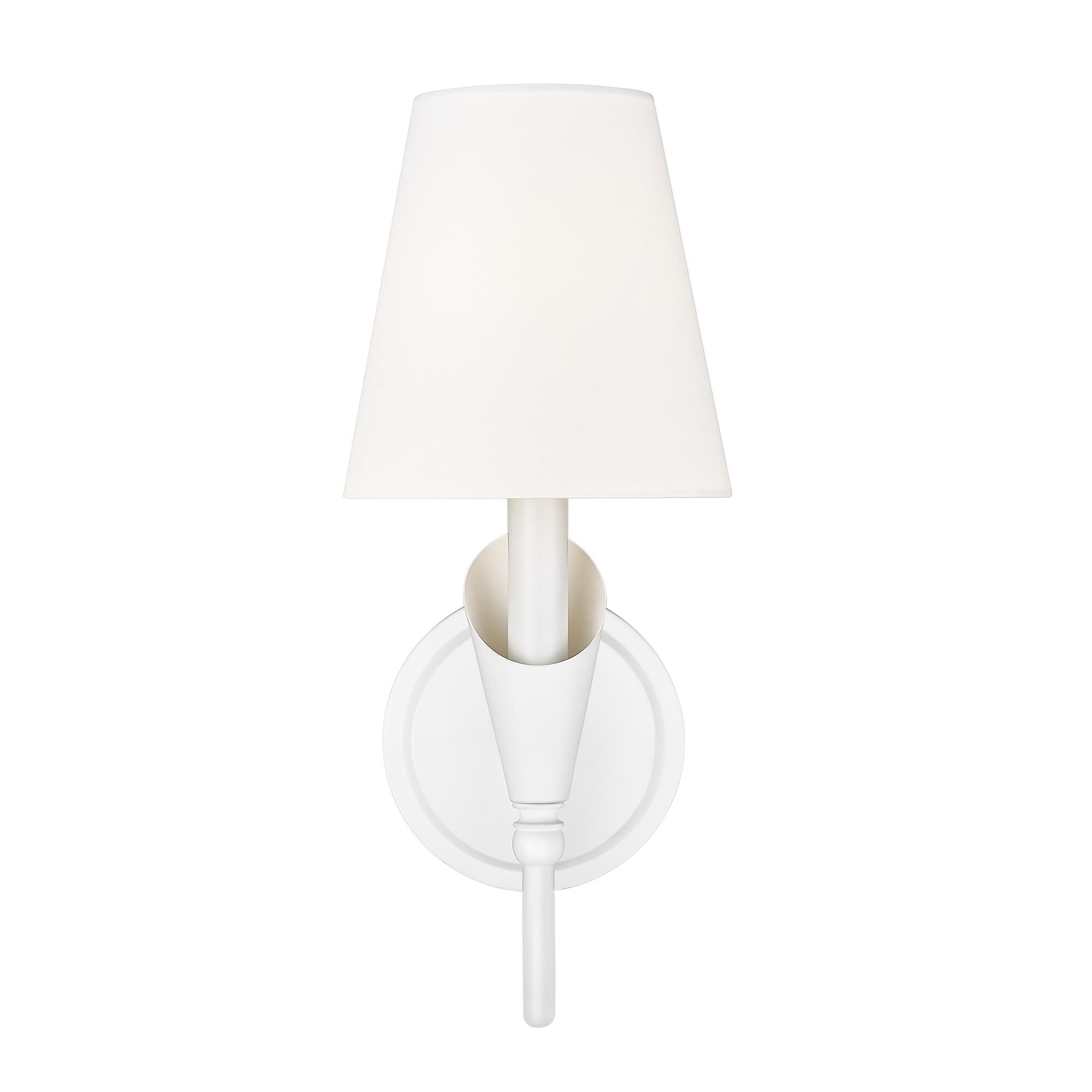 Shown in Textured White finish and White glass and White shade