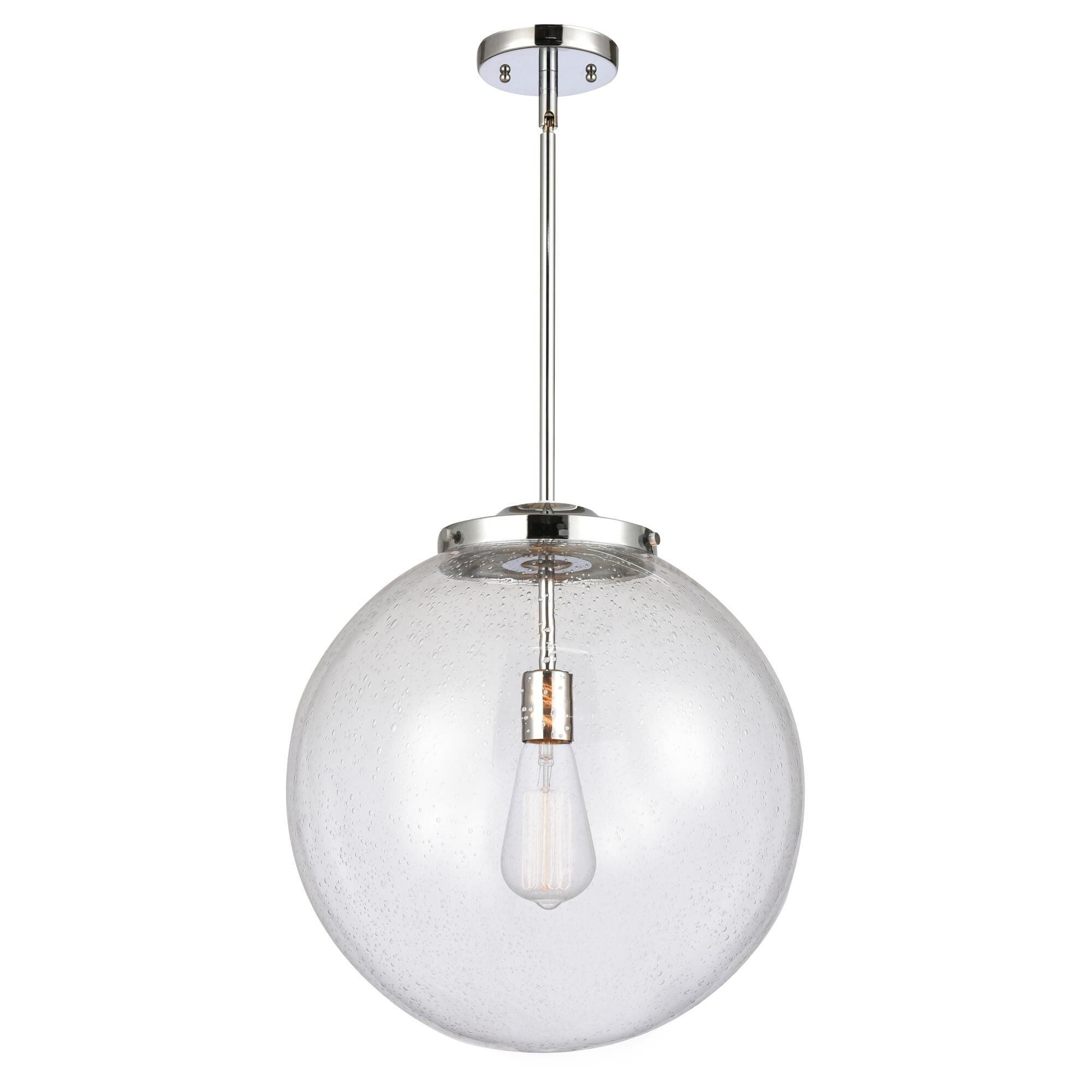 Shown in Polished Chrome finish and Seedy Beacon glass