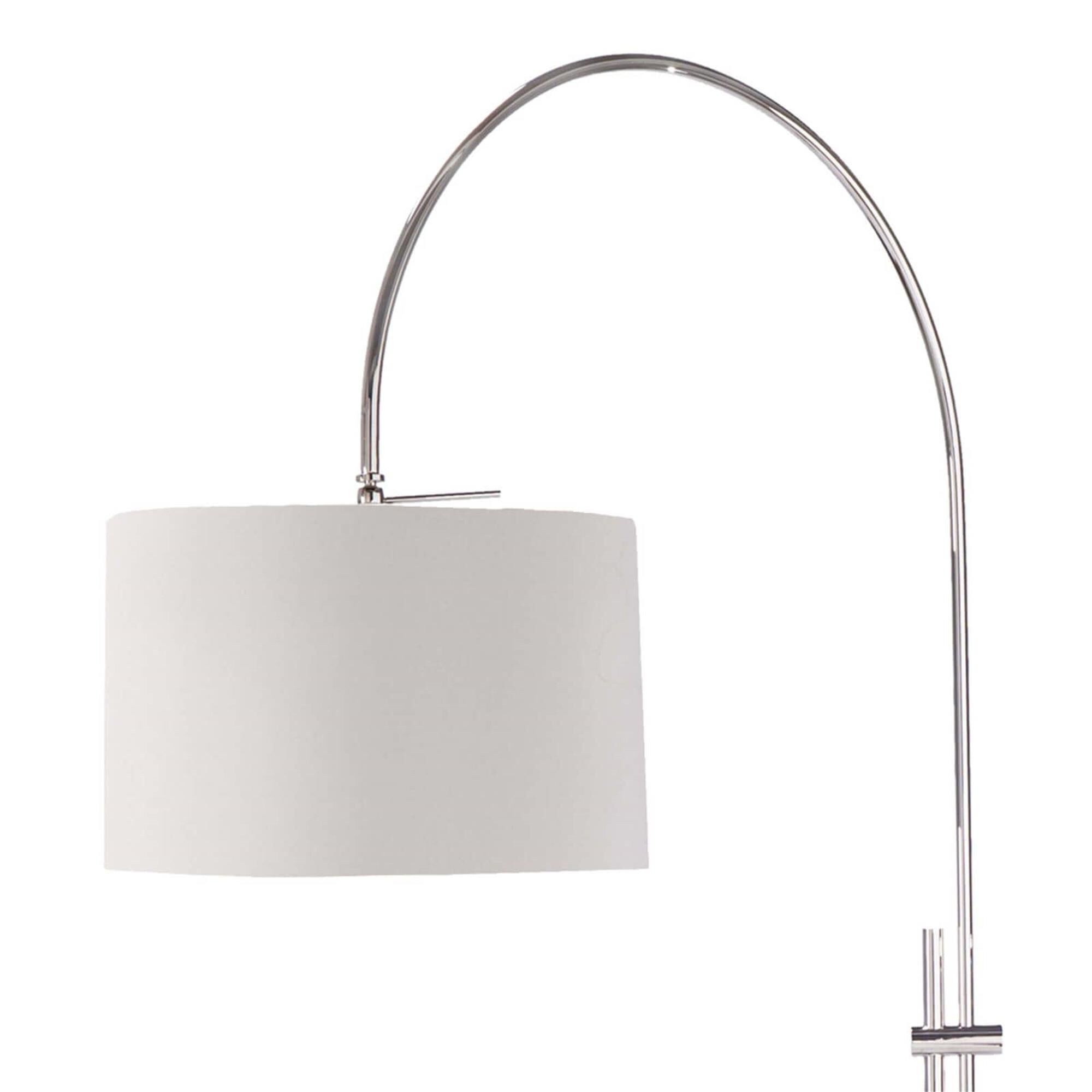 Shown in Polished Nickel finish and Linen shade