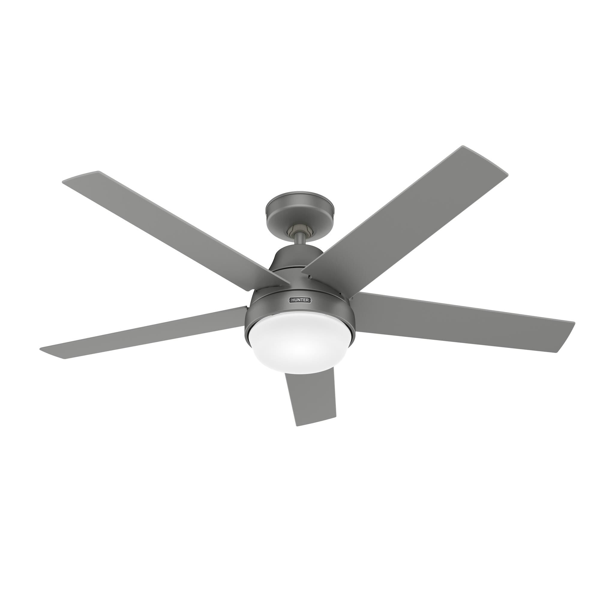 Shown in Matte Silver finish and Includes Integrated Light Kit With Painted Cased White ;Twist Lock :Yes glass