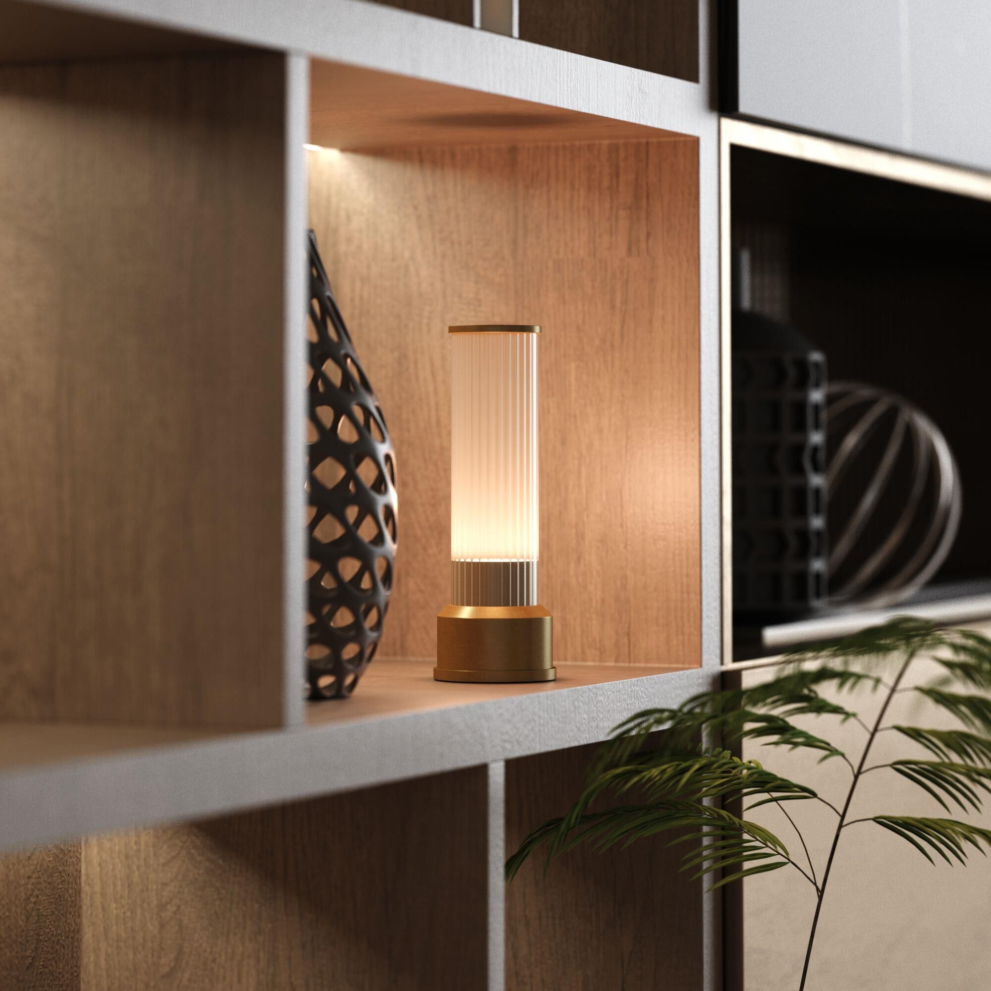 Kibun Candlestick 11 Inch Table Lamp by Bulbrite