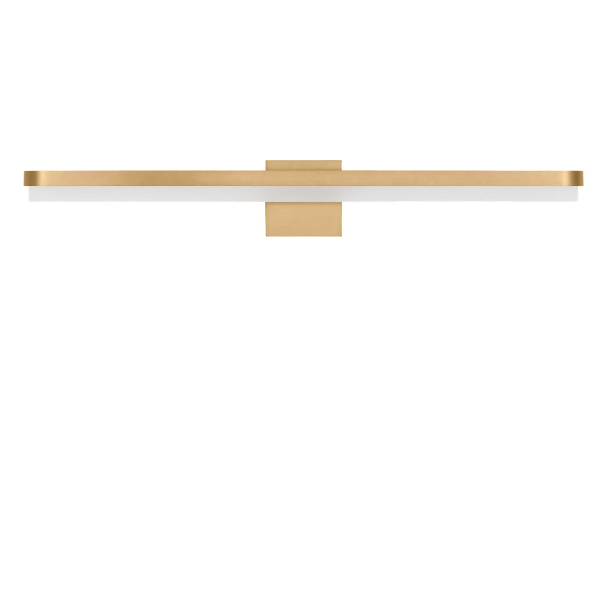 Shown in Burnished Brass finish and Matte Frosted Acrylic Panels shade