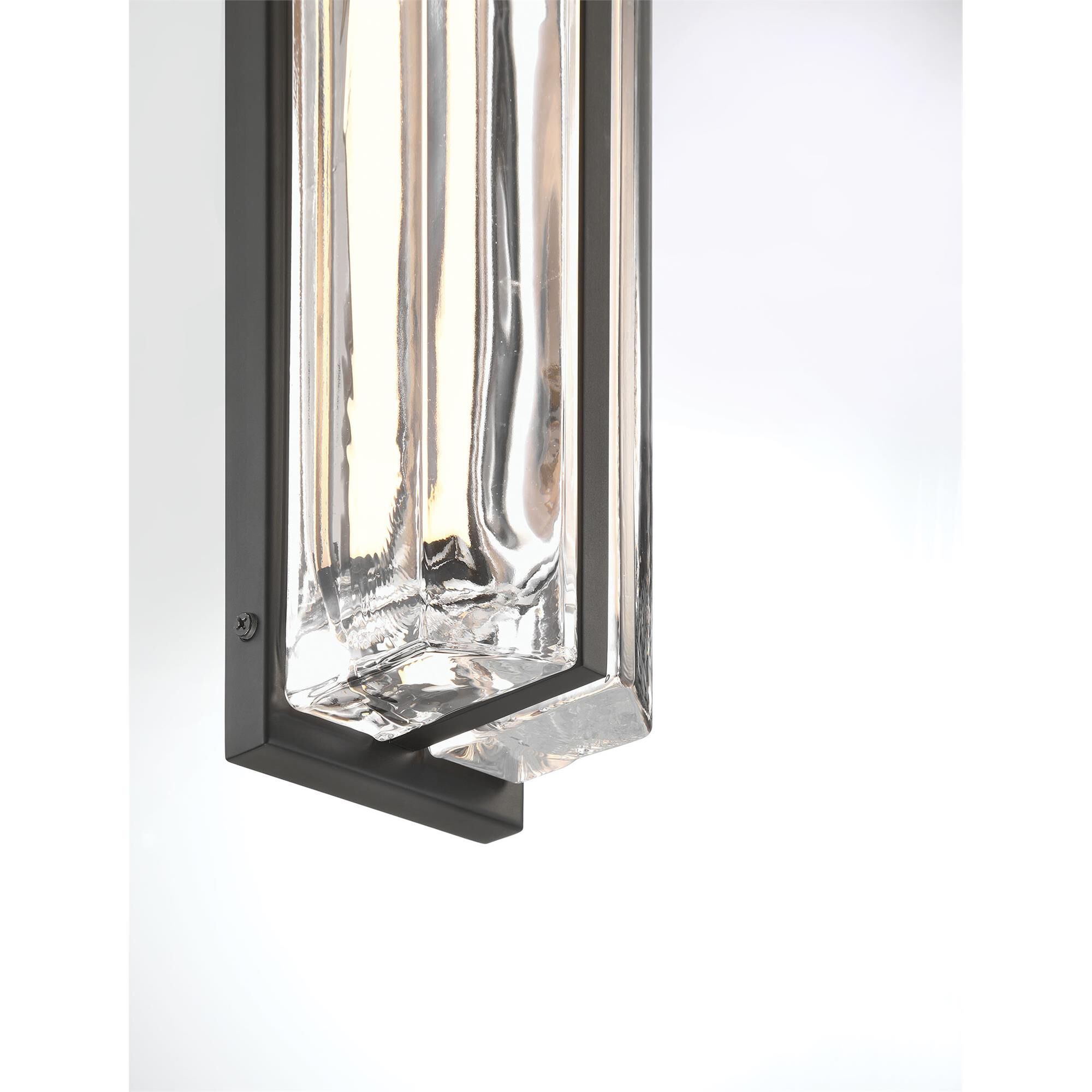Shown in Black finish and Clear glass