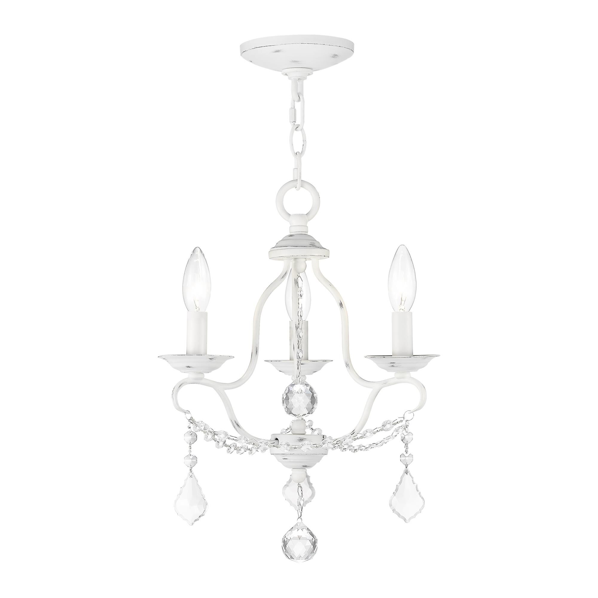 Chesterfield 12 Inch 3 Light Mini Chandelier by Livex Lighting