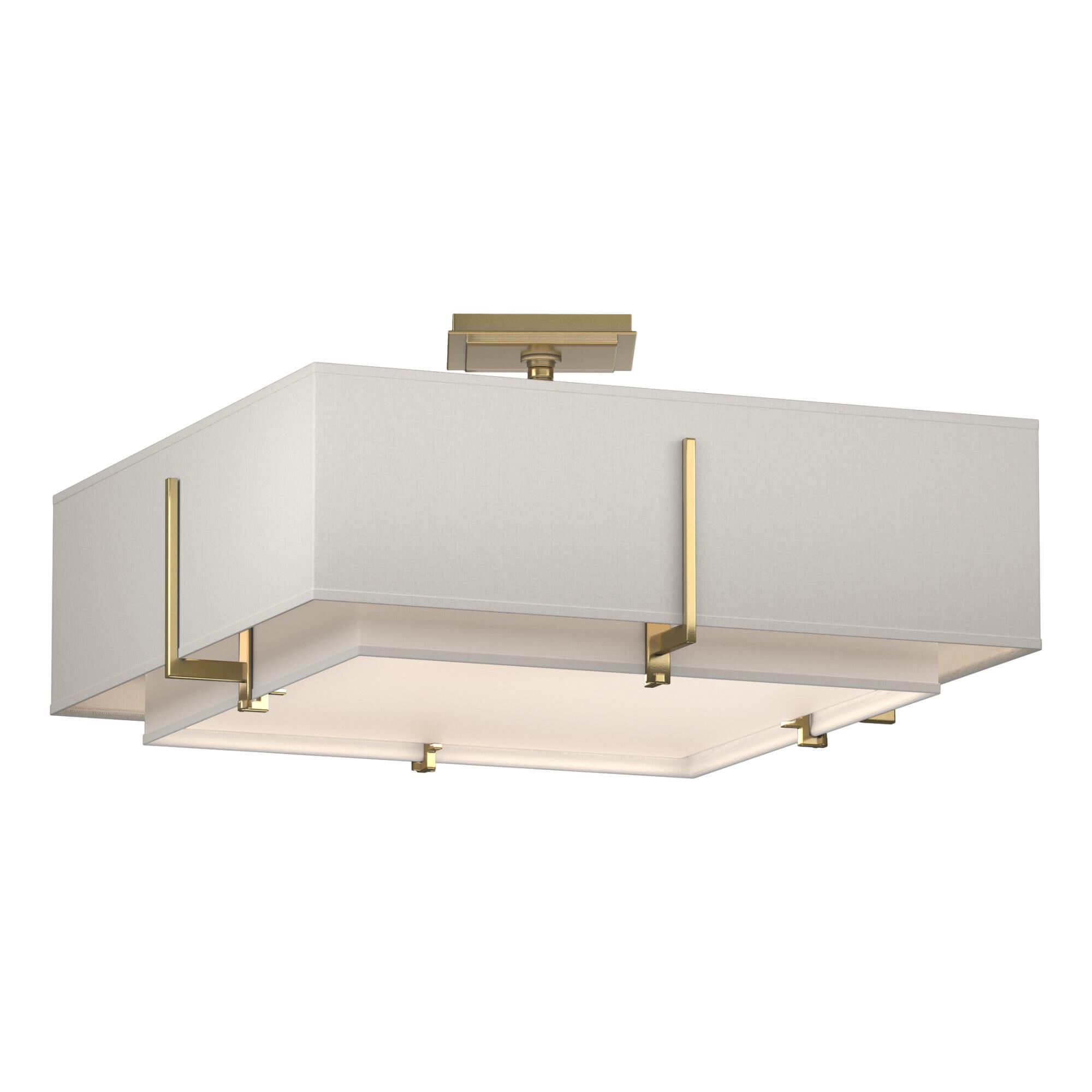 Shown in Modern Brass finish and Natural Anna Inner & Flax Outer shade