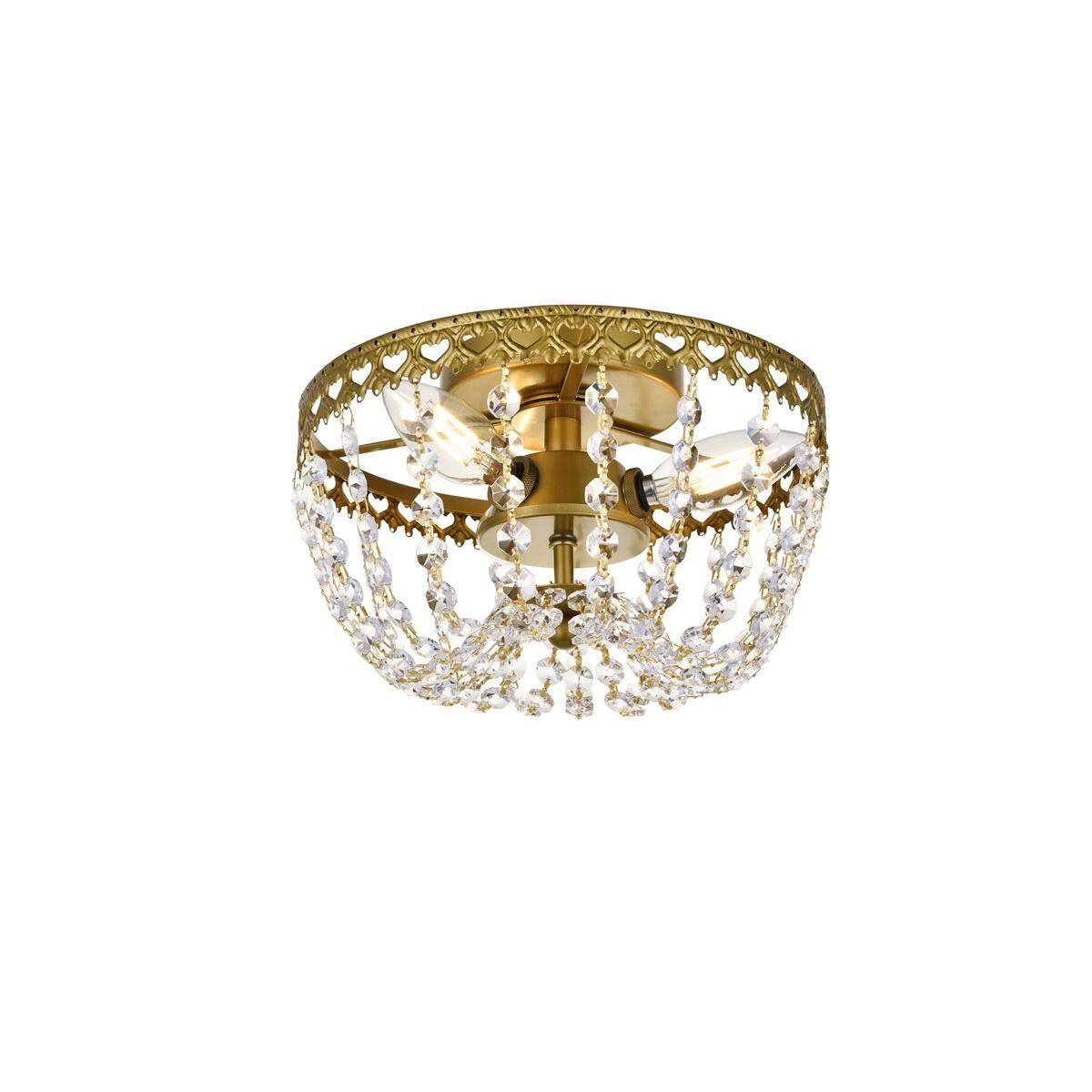 Shown in Brass finish and Royal Cut Clear crystal