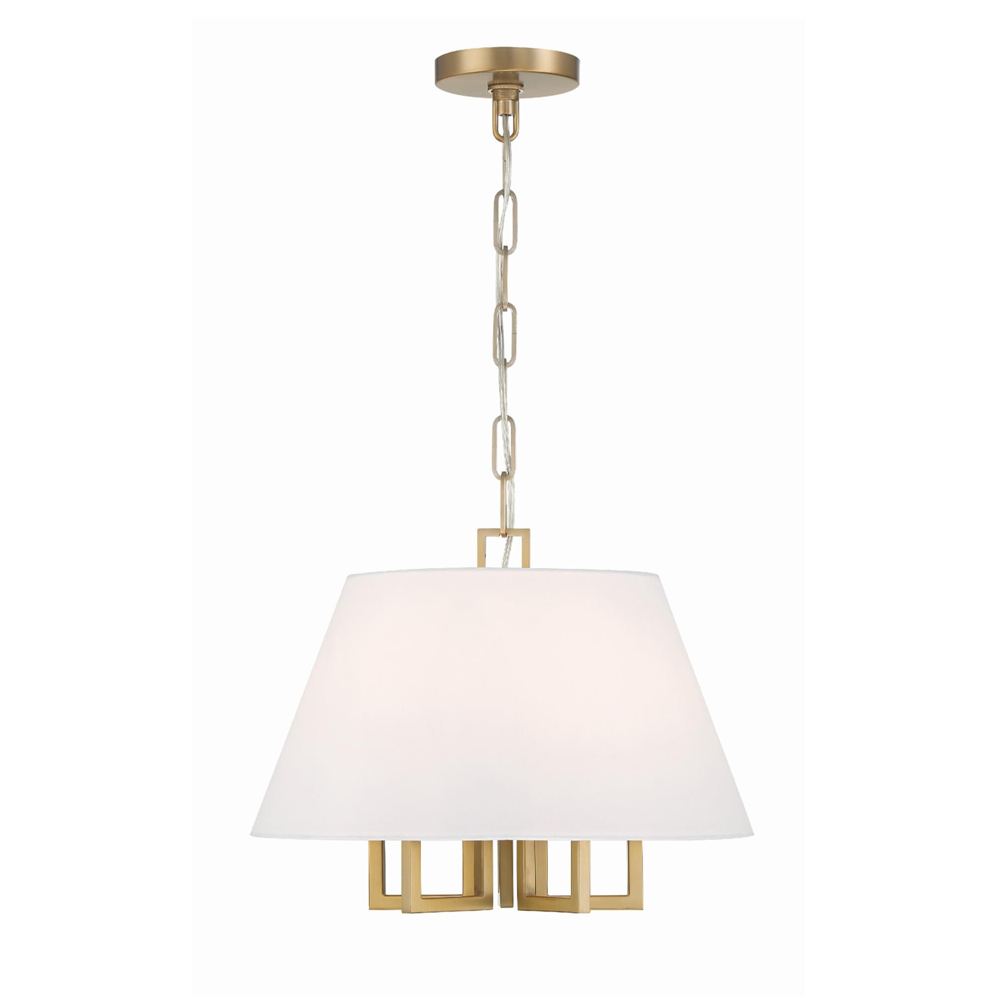 Shown in Vibrant Gold finish and Silk glass and Silk shade