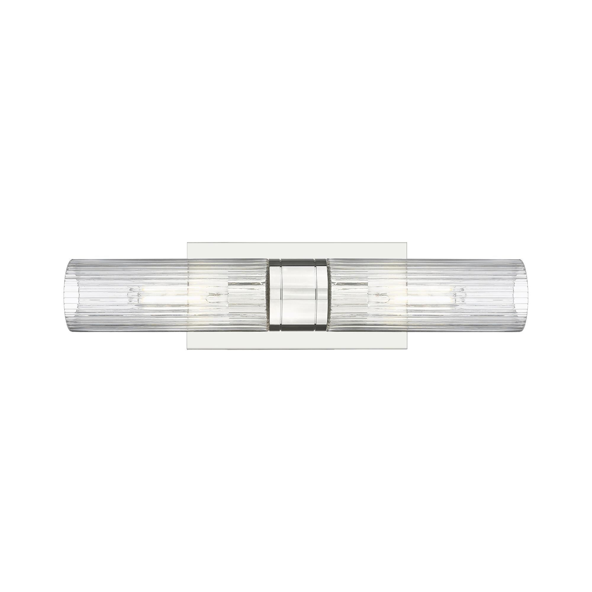 Shown in Polished Nickel finish and Striped Clear glass