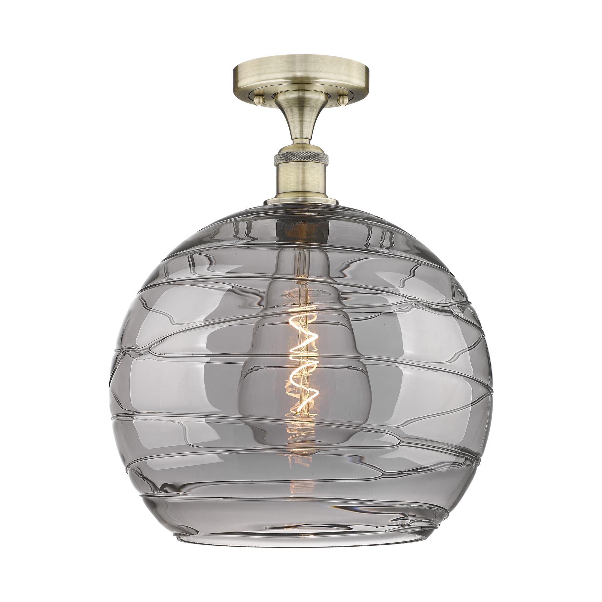 Bruno Marashlian Athens Deco Swirl 13 Inch 1 Light Semi Flush Mount by Innovations Lighting