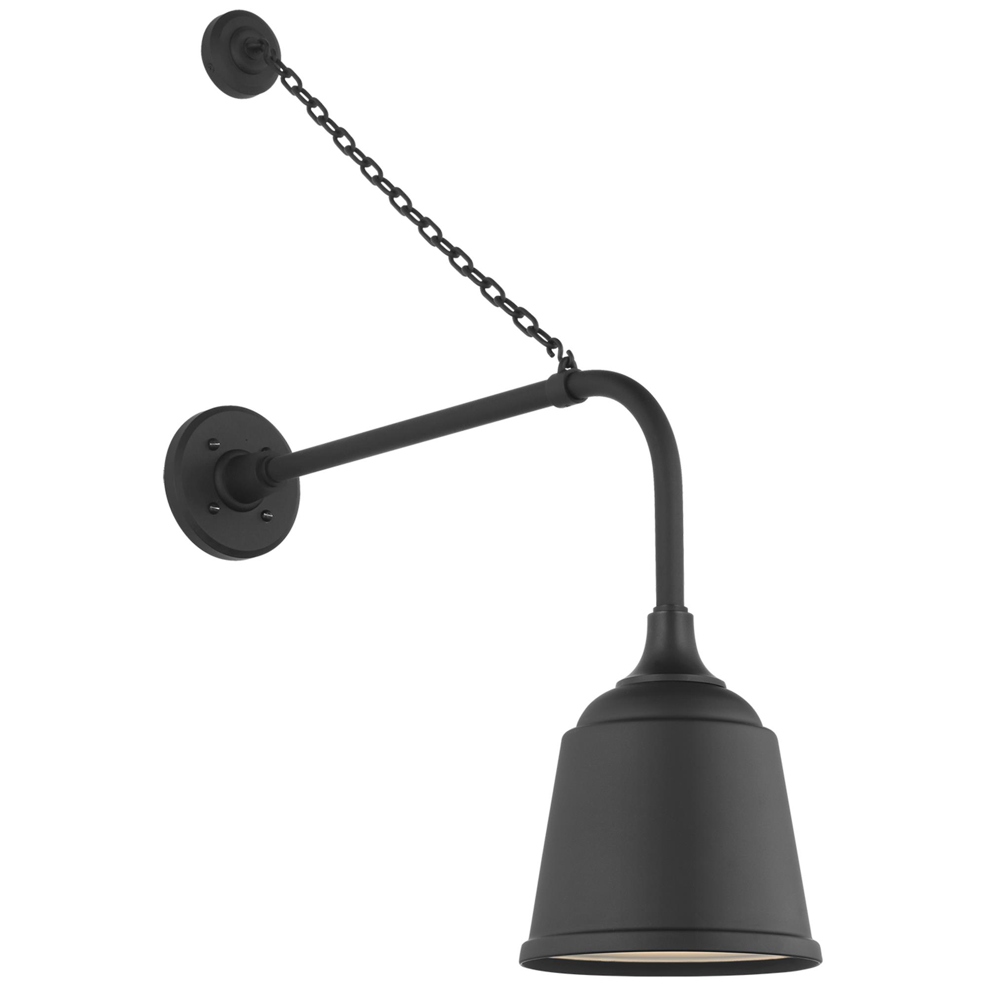 Shown in Matte Black finish and Black shade