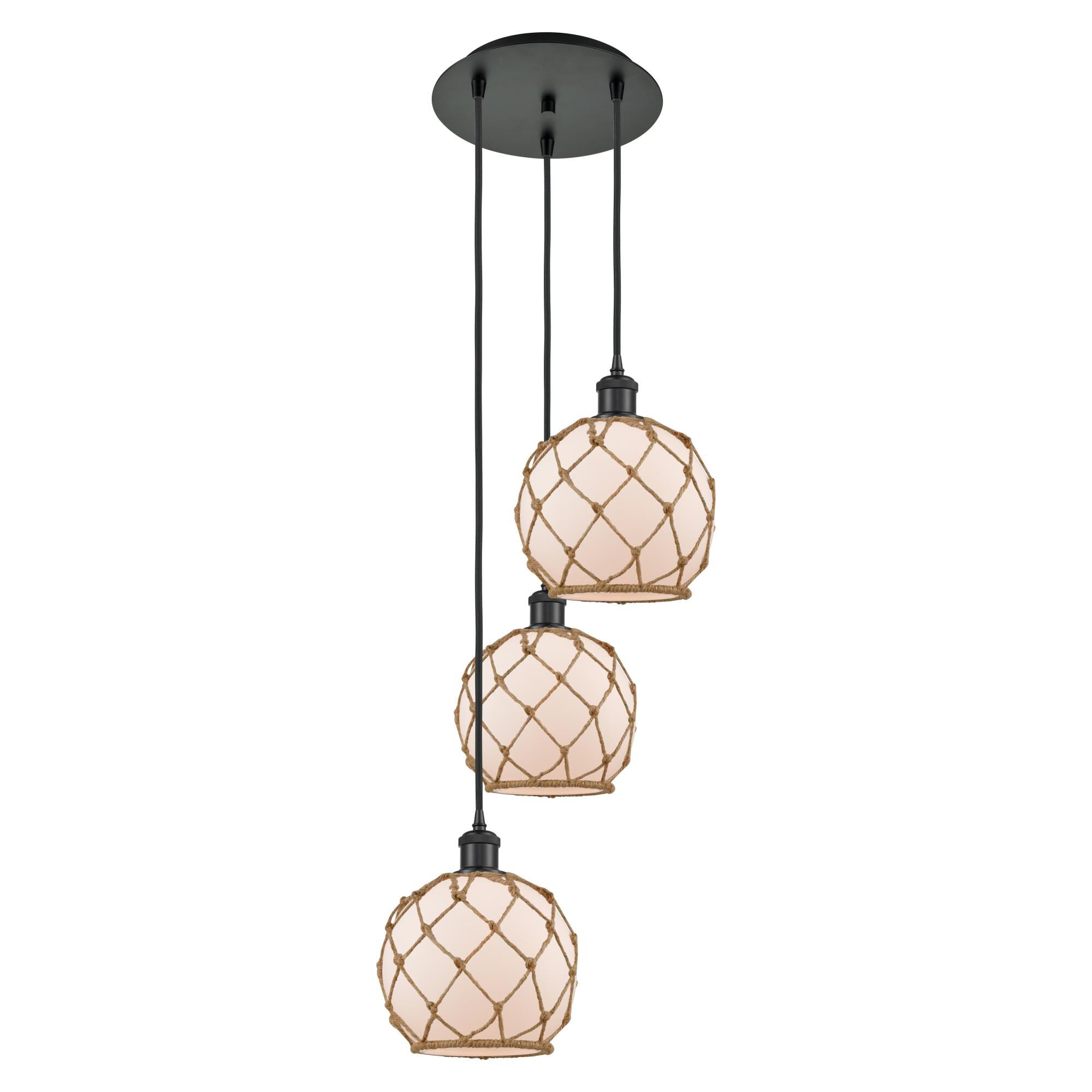 Bruno Marashlian Farmhouse Rope 15 Inch Multi Light Pendant by Innovations Lighting