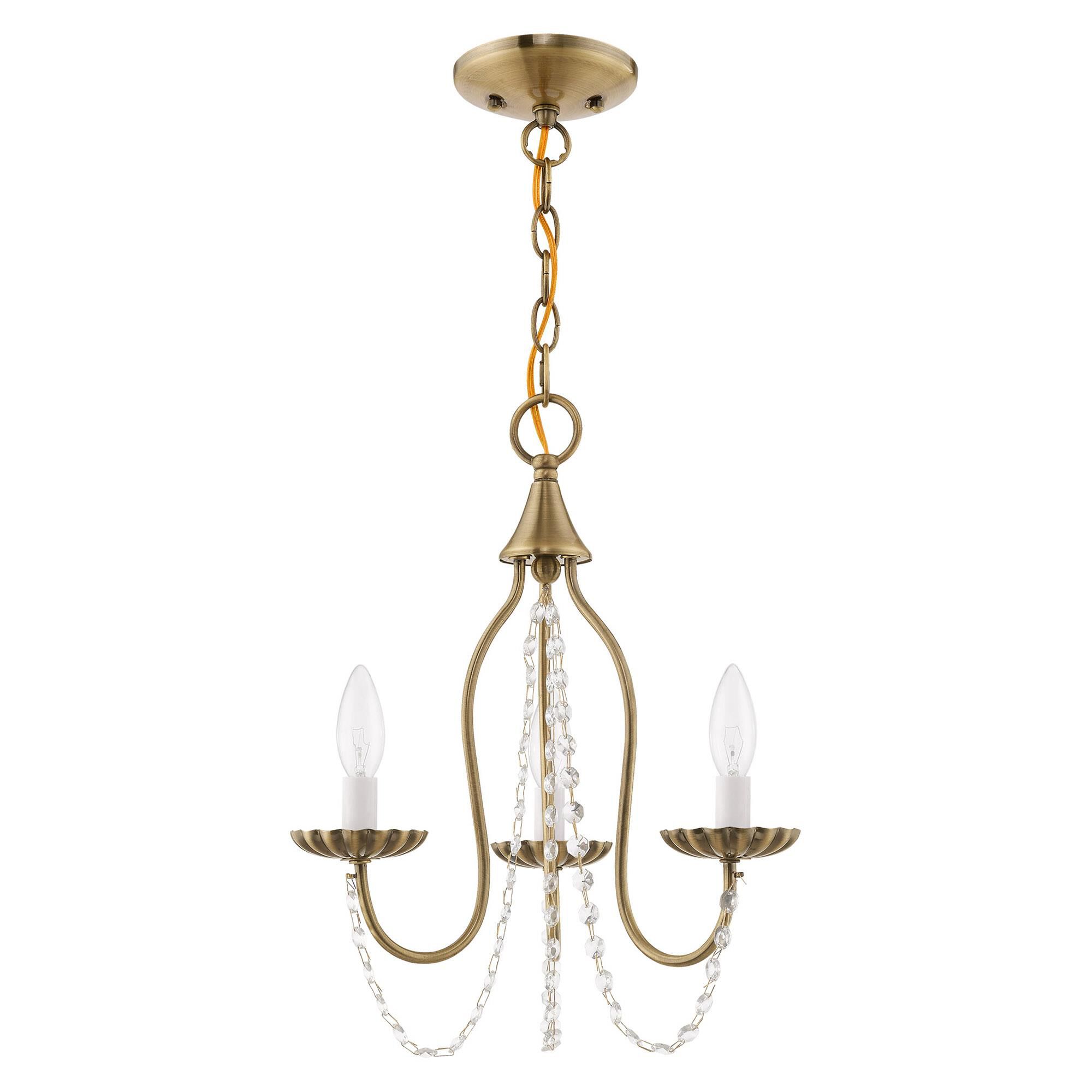 Alessia 13 Inch 3 Light Mini Chandelier by Livex Lighting