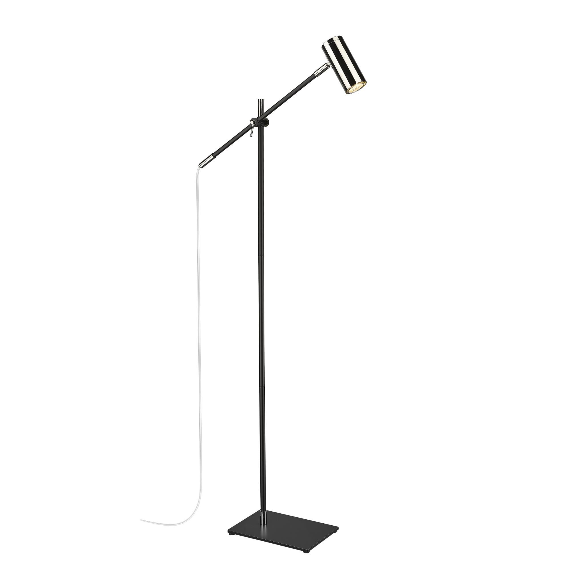 Shown in Matte Black And Polished Nickel finish and Aluminum glass and Aluminum shade