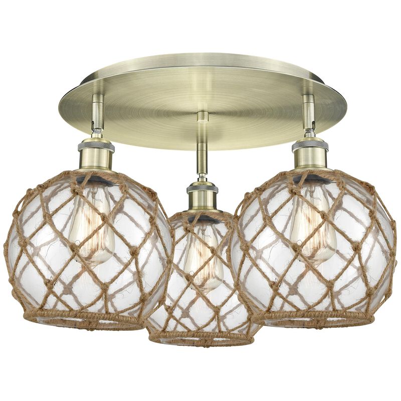 Bruno Marashlian Farmhouse Rope 20 Inch Flush Mount by Innovations Lighting