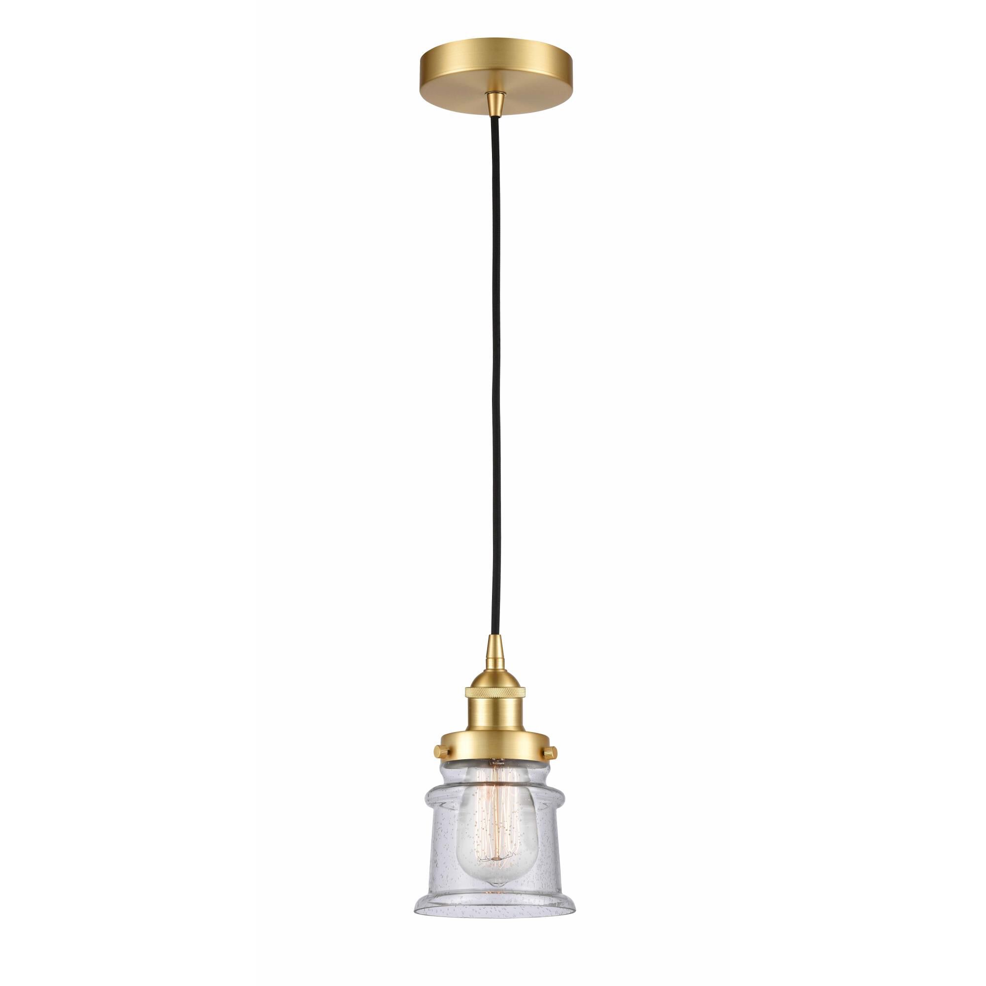 Shown in Satin Gold finish and Seedy Small Canton glass
