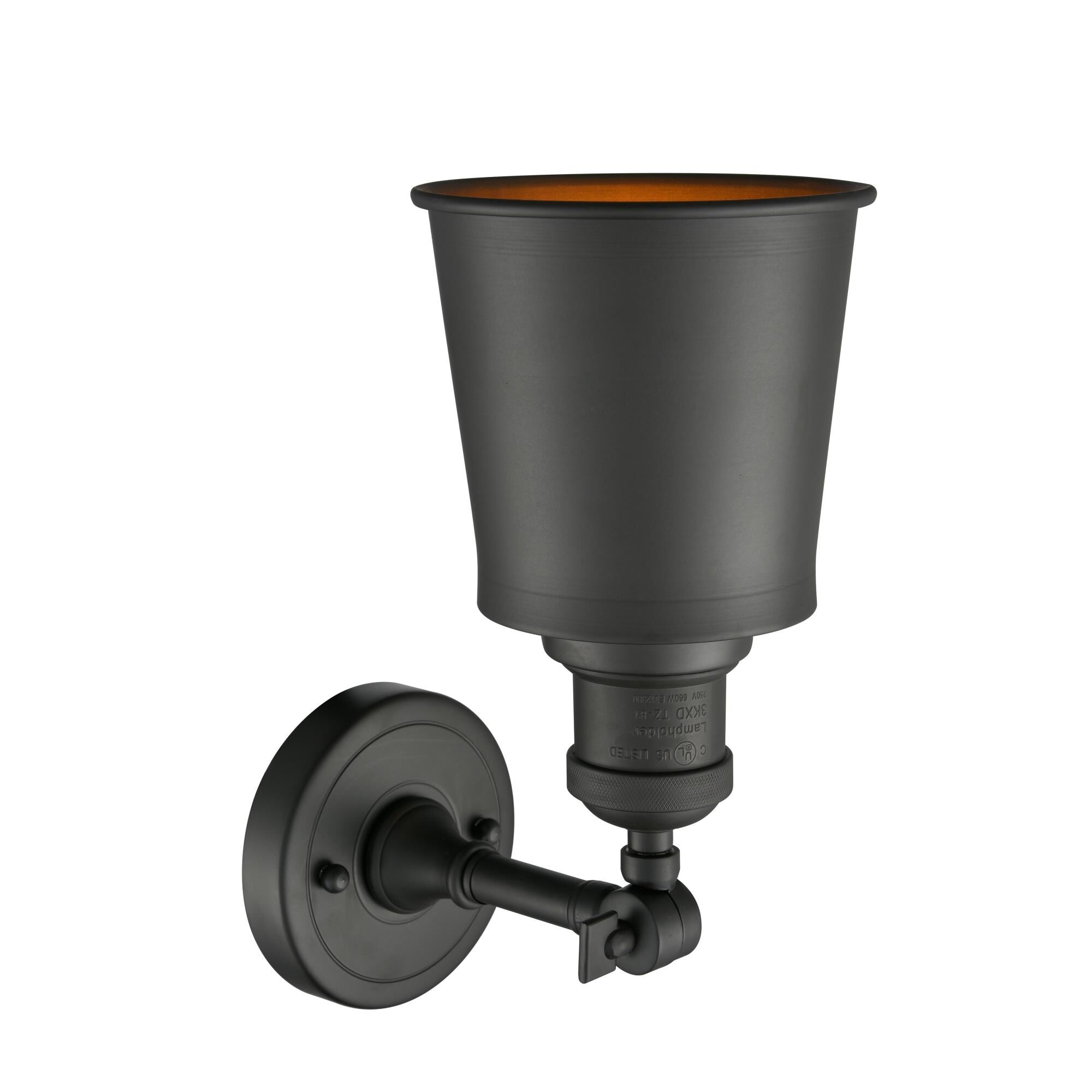 Shown in Oil Rubbed Bronze finish and Oil Rubbed Bronze shade and None accent