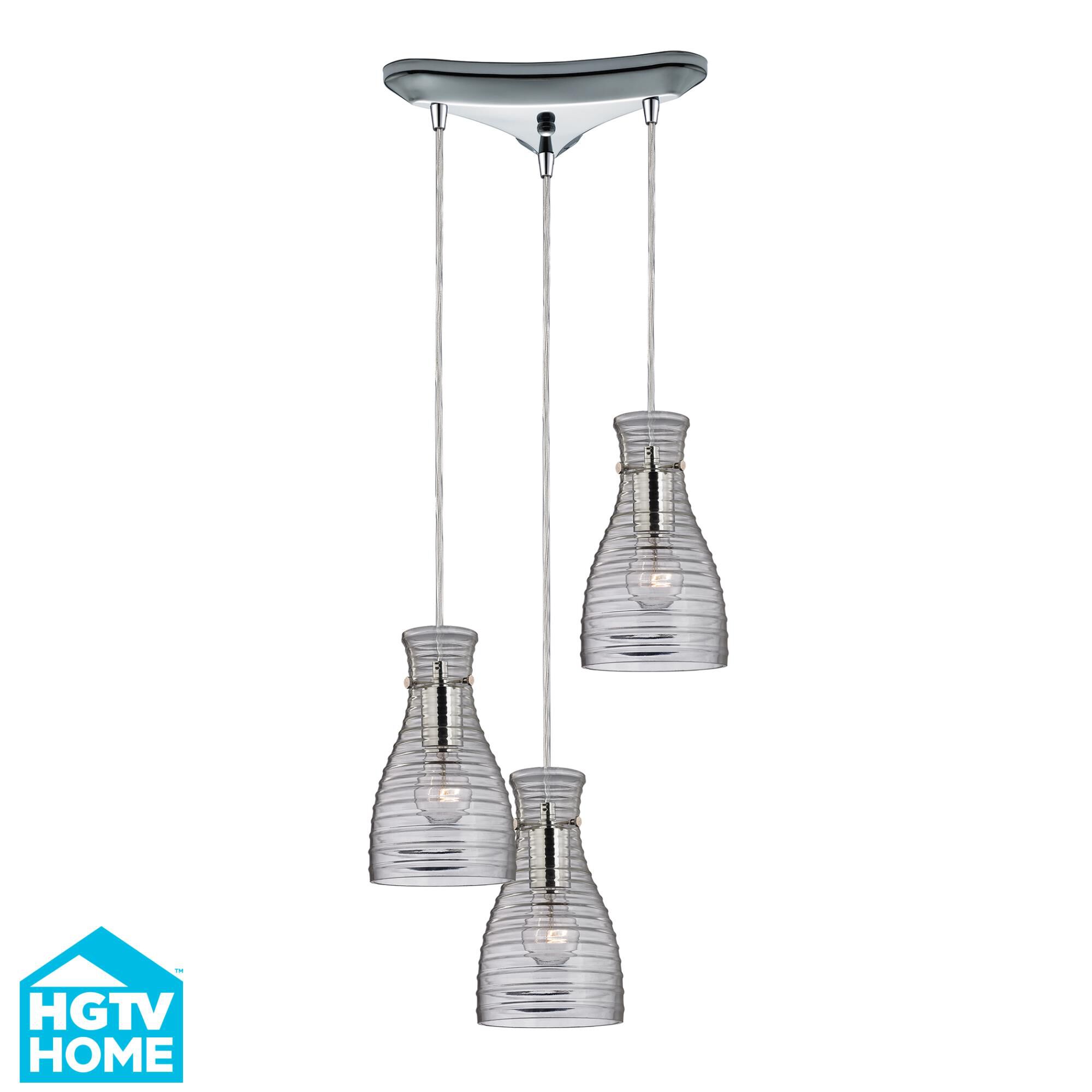 Strata 7 Inch 3 Light Multi Light Pendant by ELK Lighting