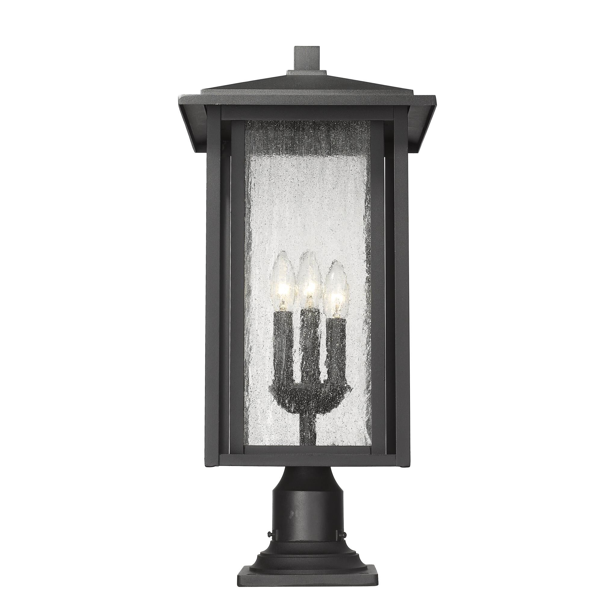 Aspen 24 Inch Tall 3 Light Outdoor Pier Lamp by Z-Lite