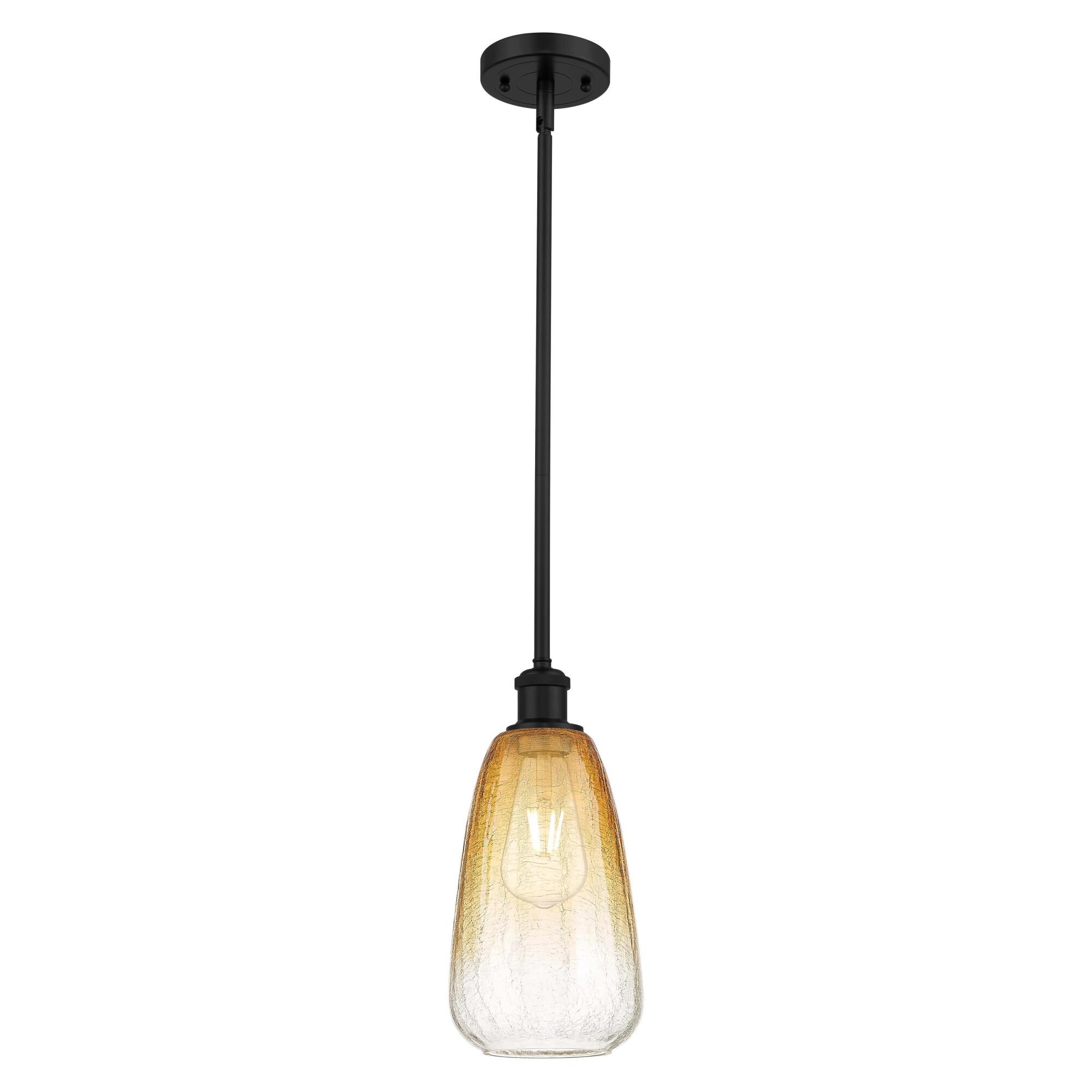 Shown in Matte Black finish and Amber glass