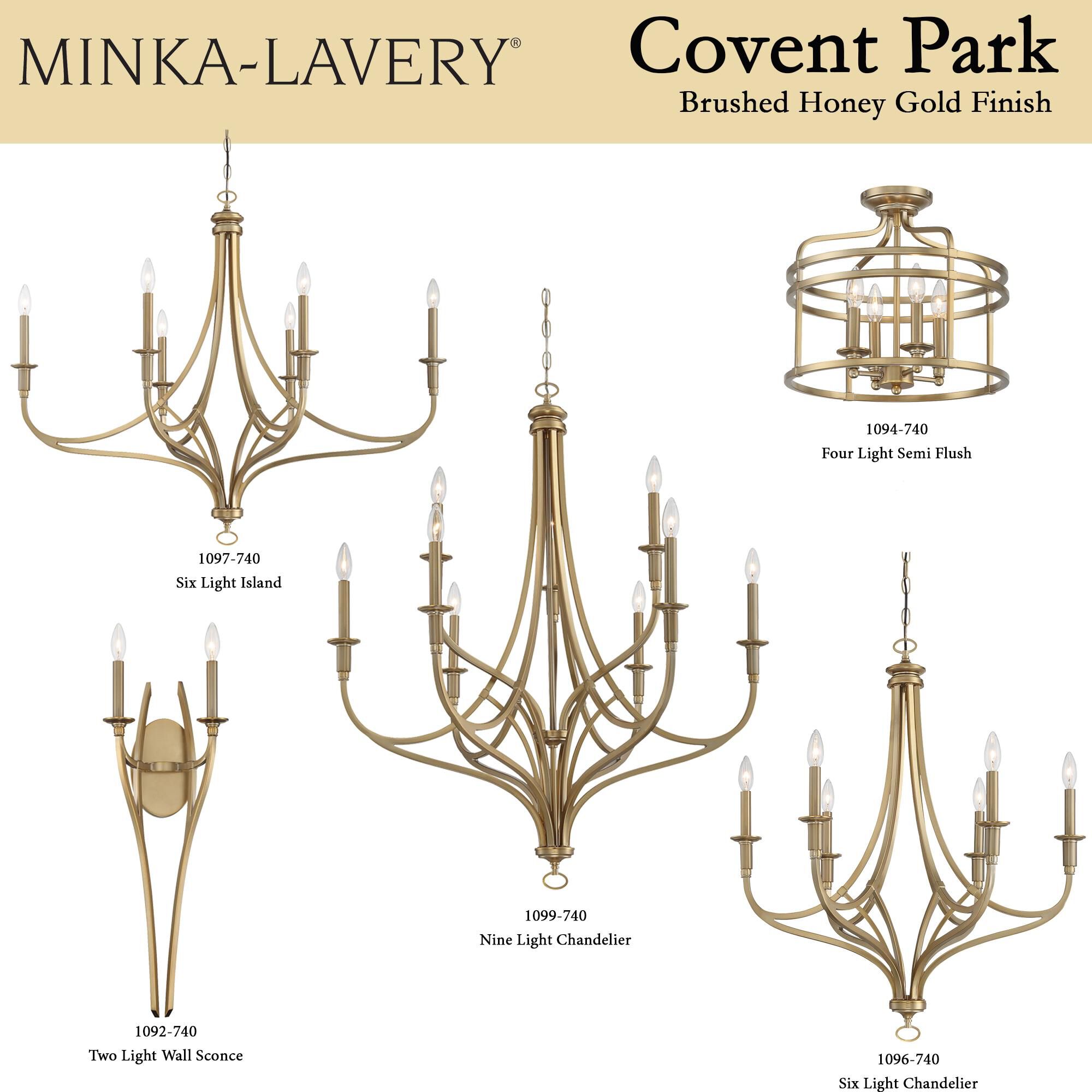 Covent Park 28 Inch 6 Light Chandelier by Minka Lavery