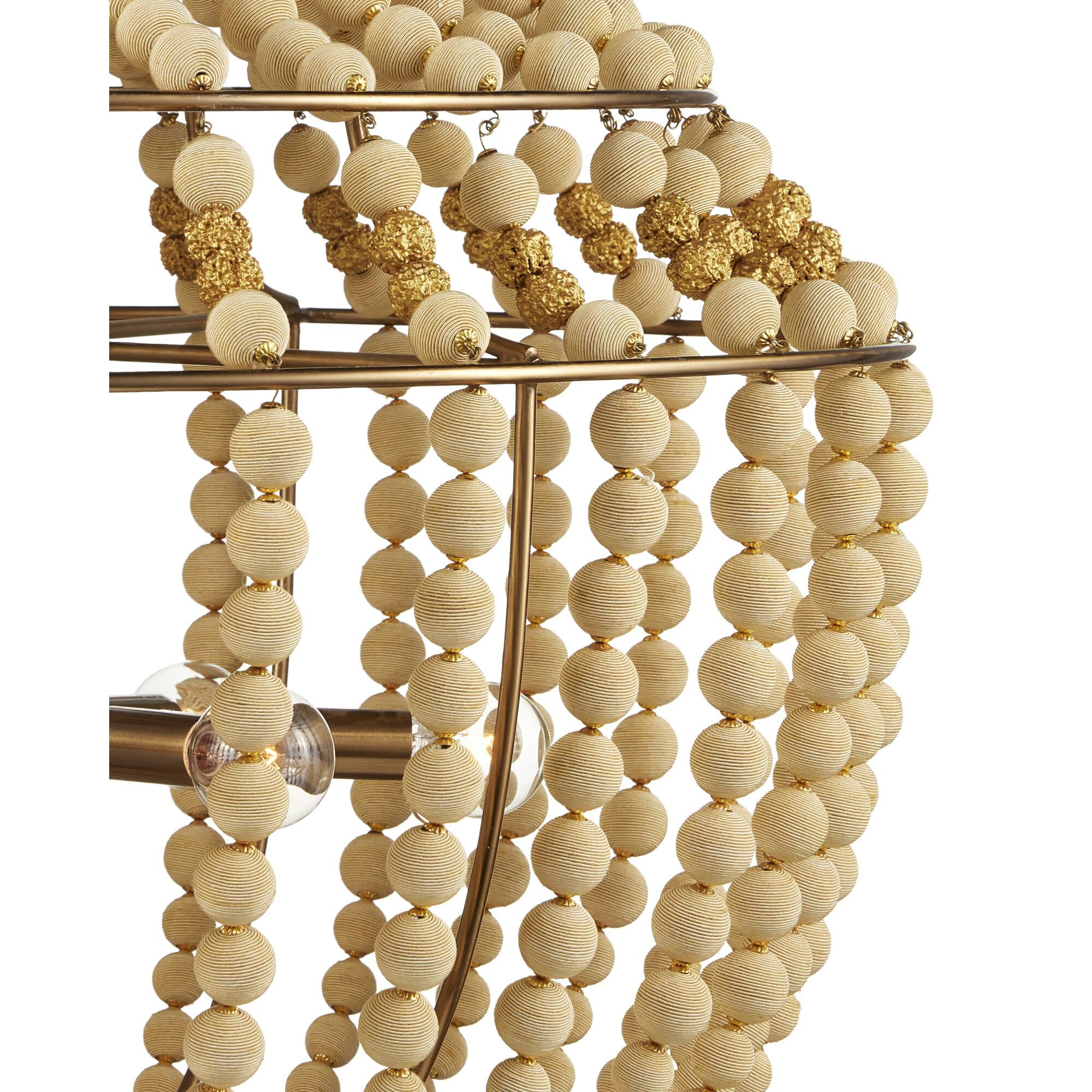 Shown in Beige, Antique Brass finish