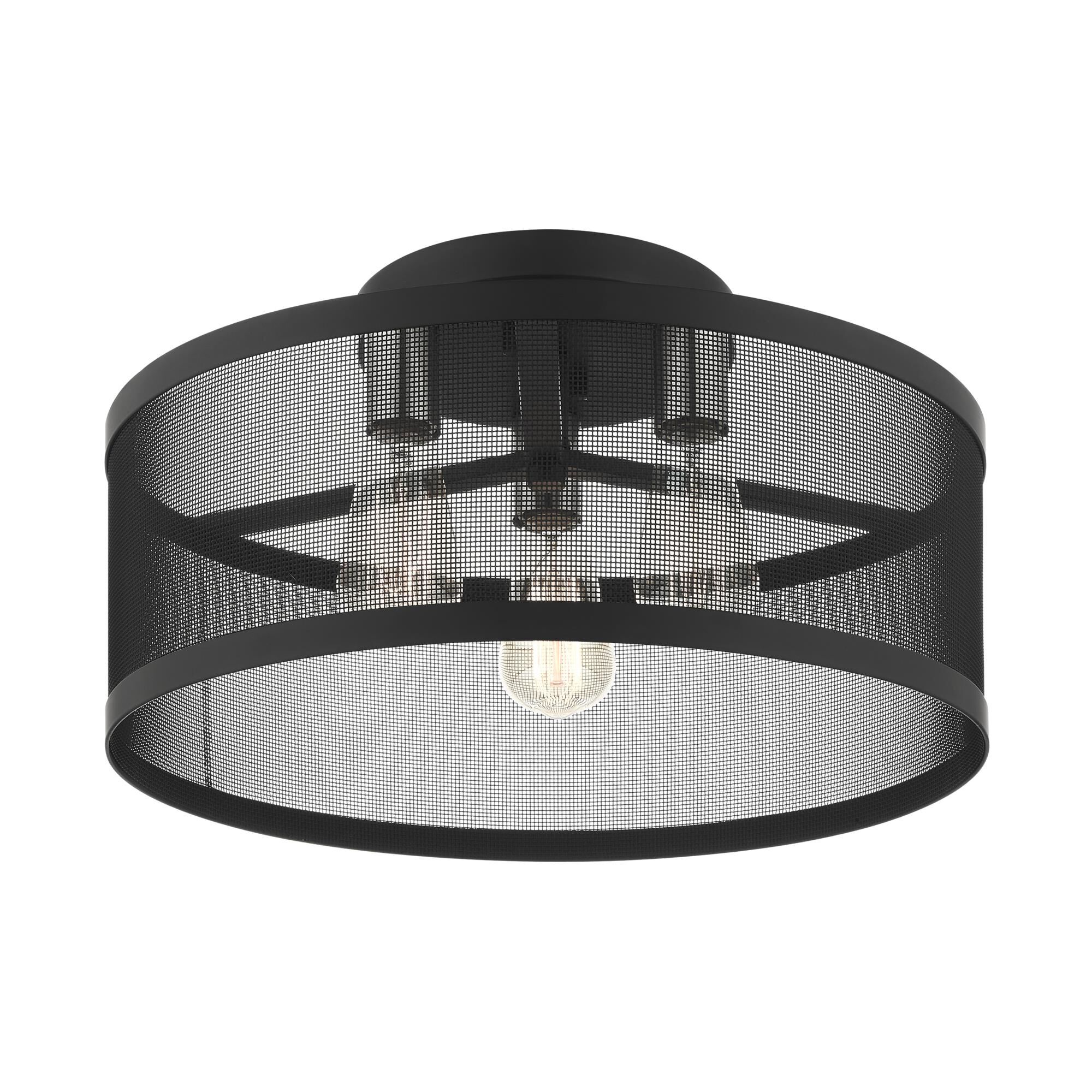 Industro 3 Light Semi Flush Mount by Livex Lighting