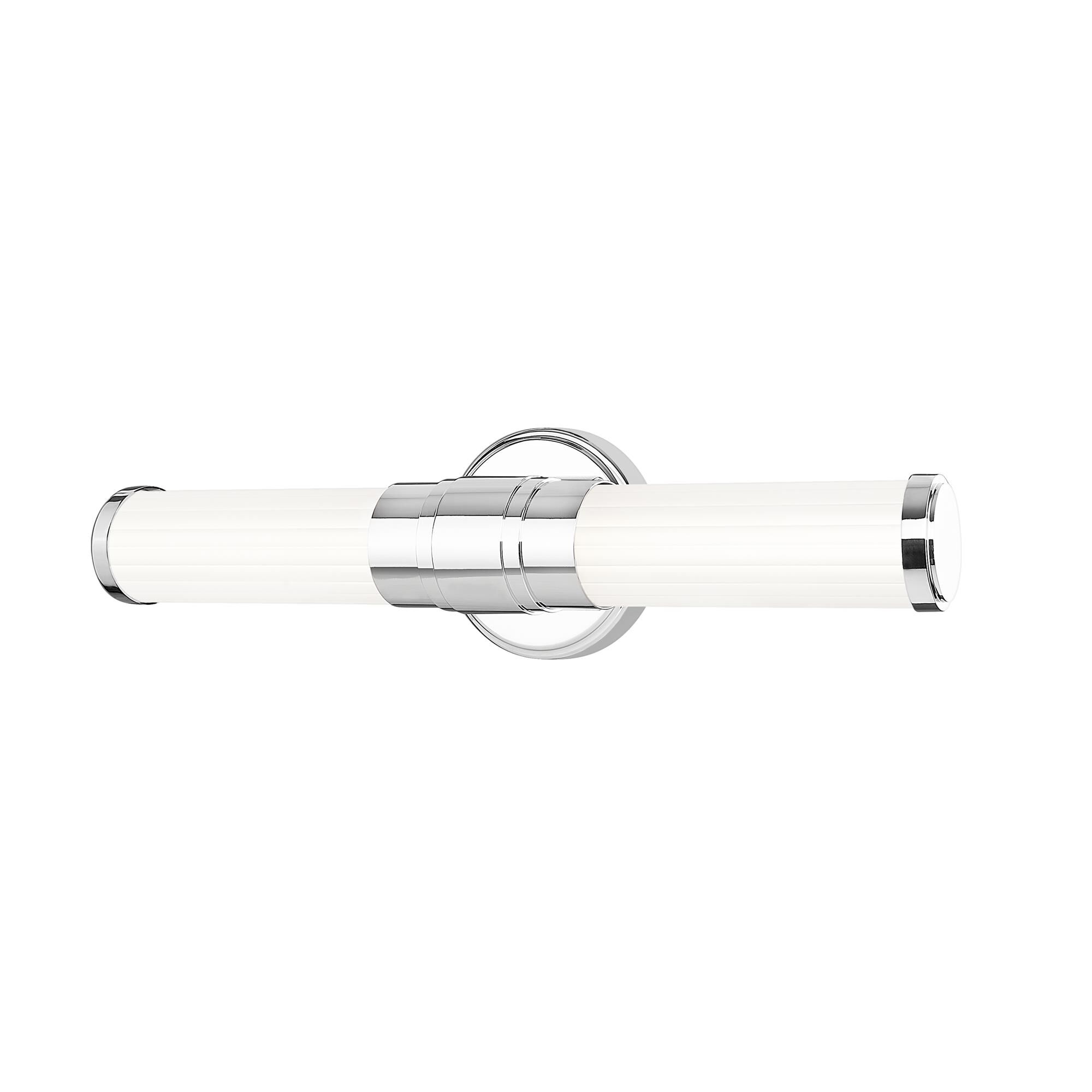 Shown in Chrome finish and Opal White glass and Opal White shade