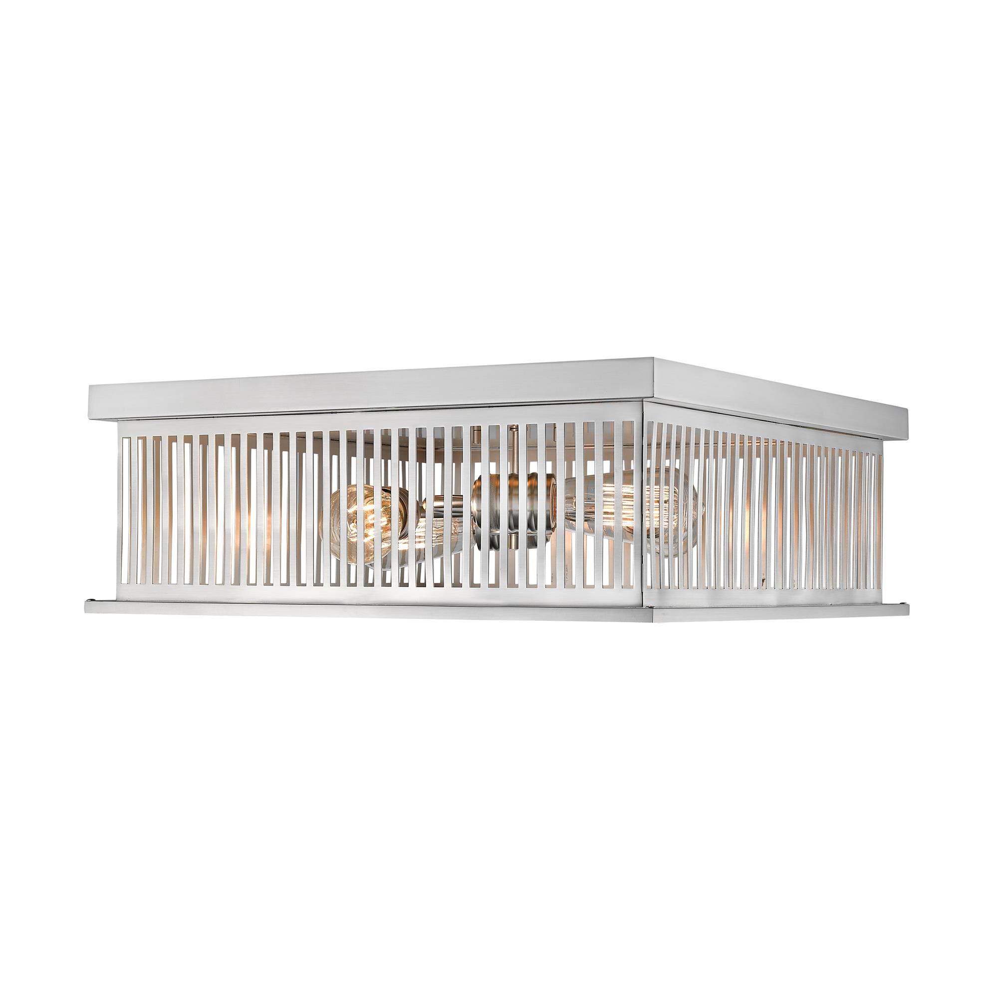 Shown in Brushed Nickel finish and Steel glass and Steel shade