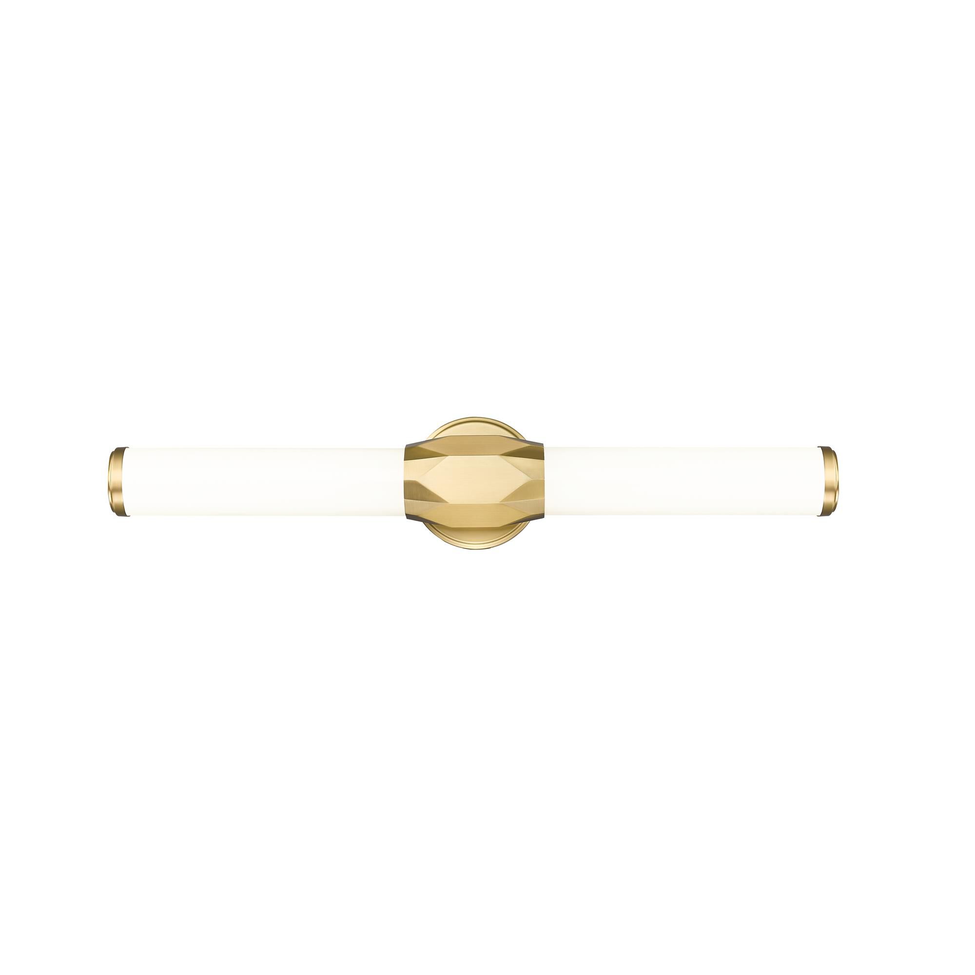 Shown in Modern Gold finish and Frosted glass and Frosted shade