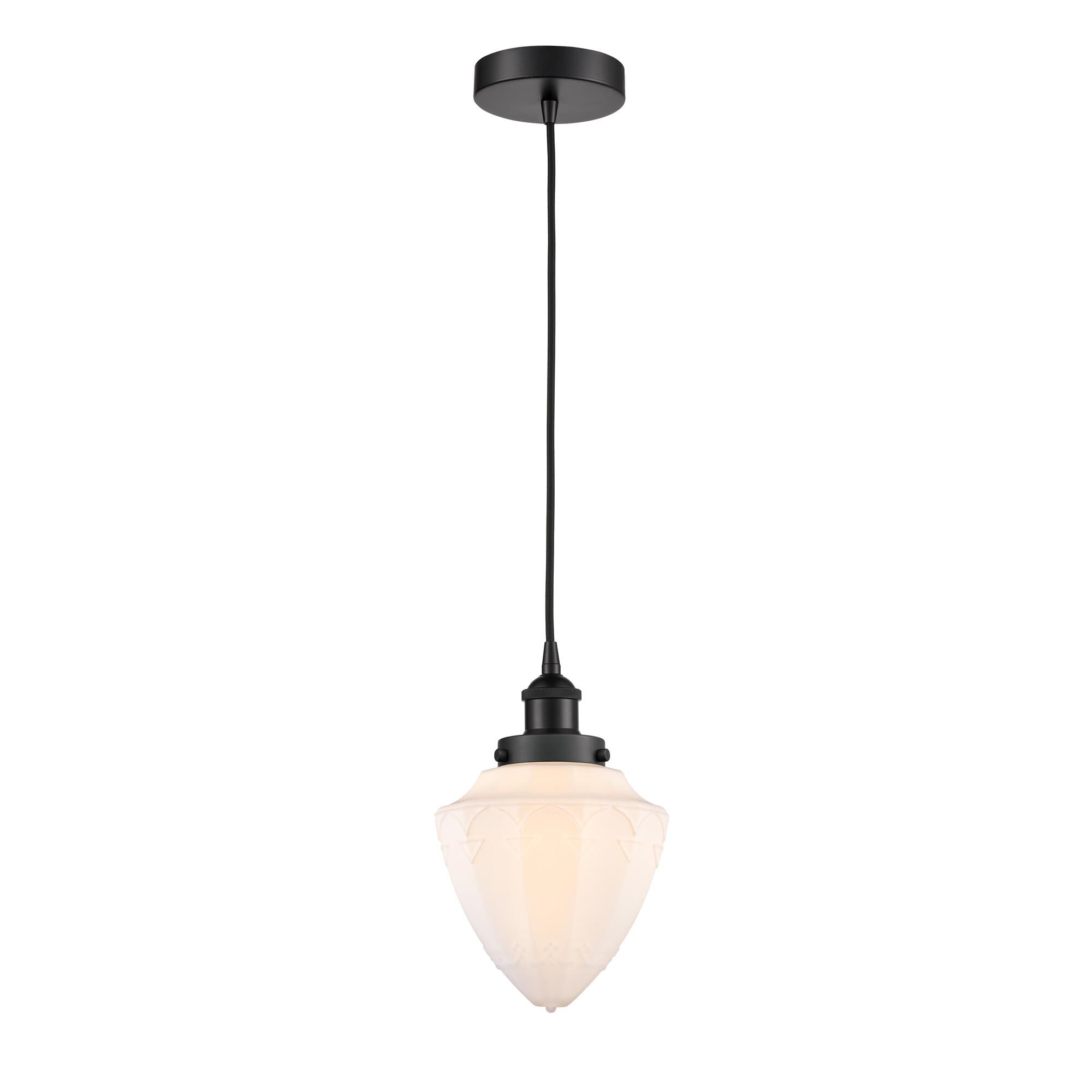 Shown in Matte Black finish and Matte White Cased Small Bullet glass