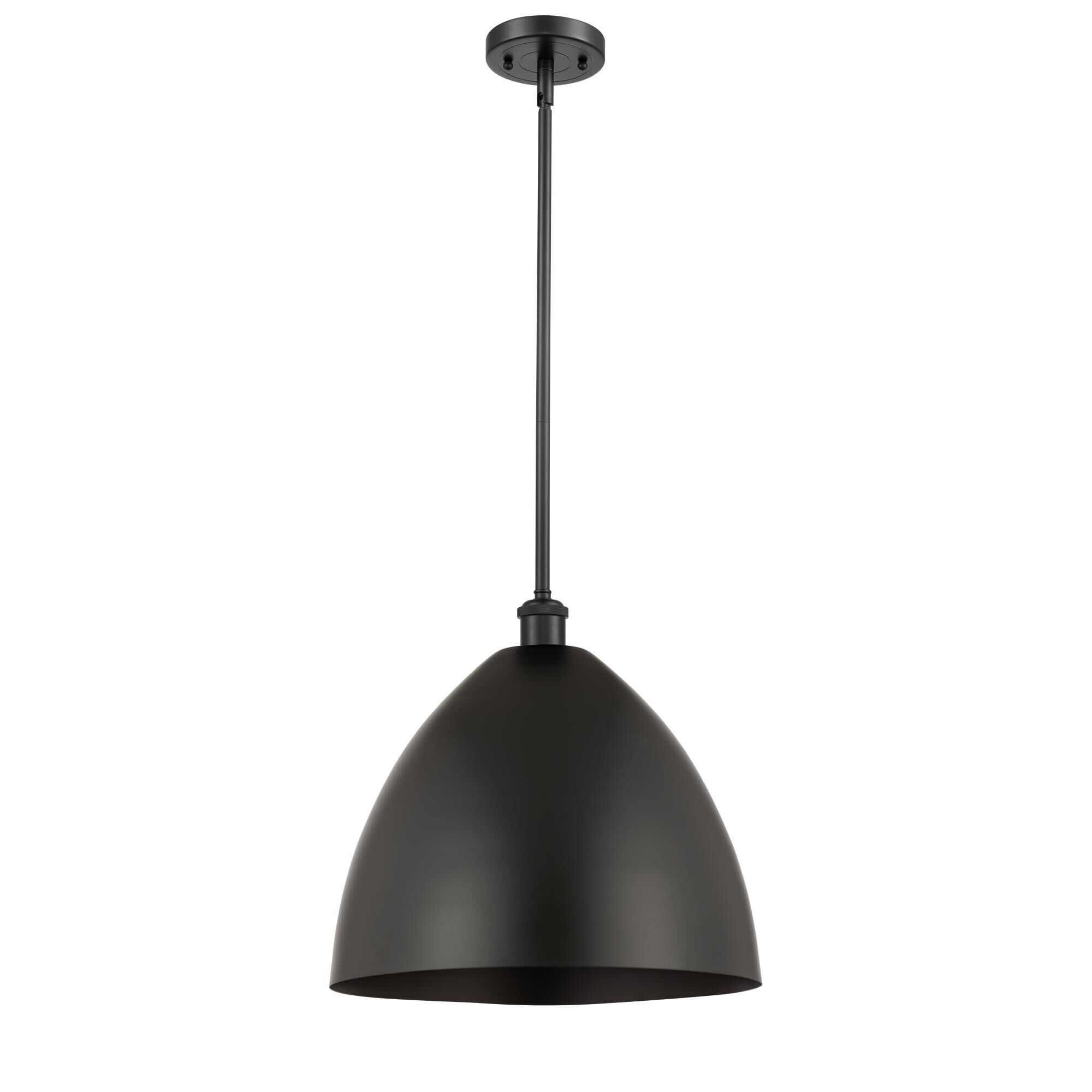 Shown in Matte Black finish and Matte Black Ballston Dome shade