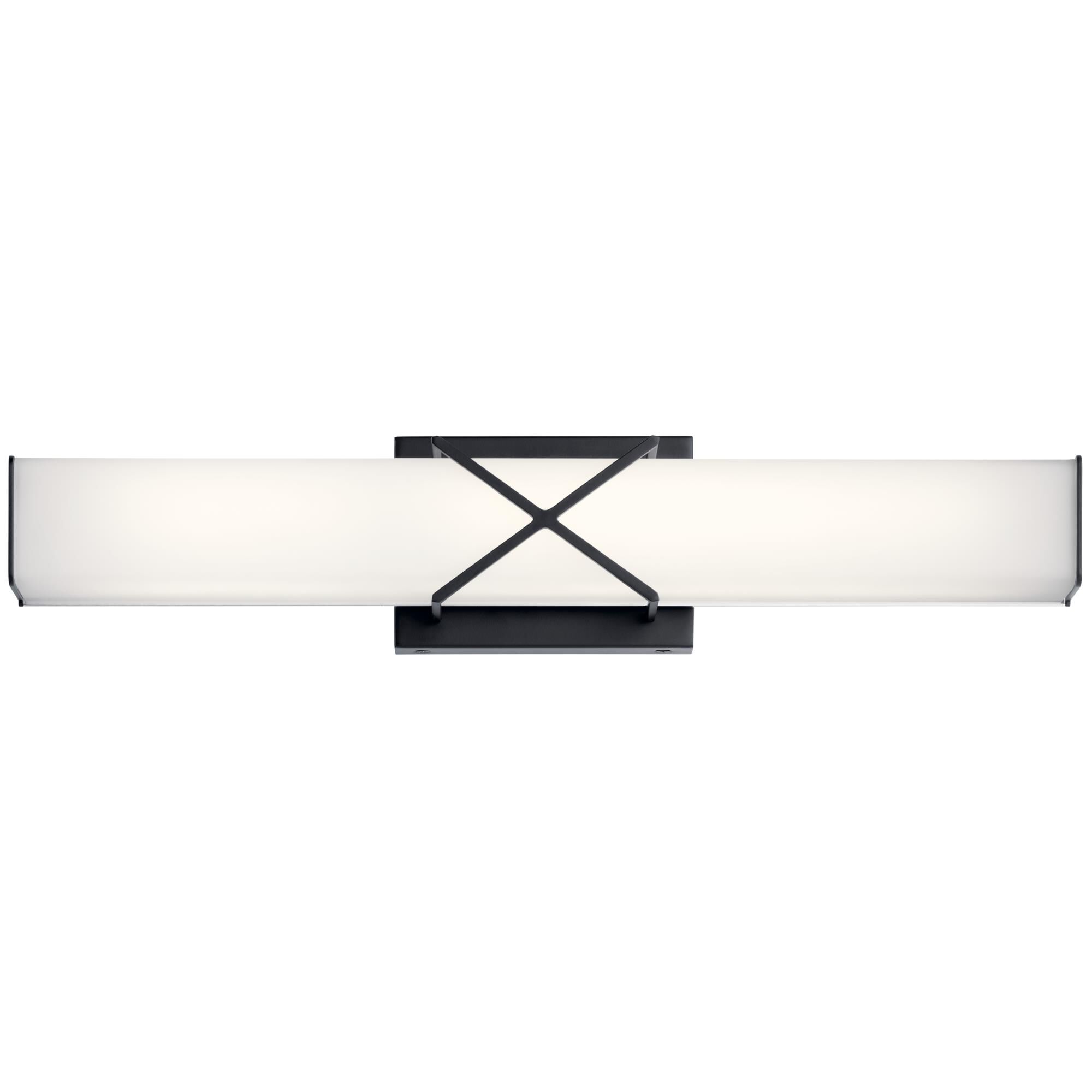 Shown in Matte Black finish and Satin Etched White glass