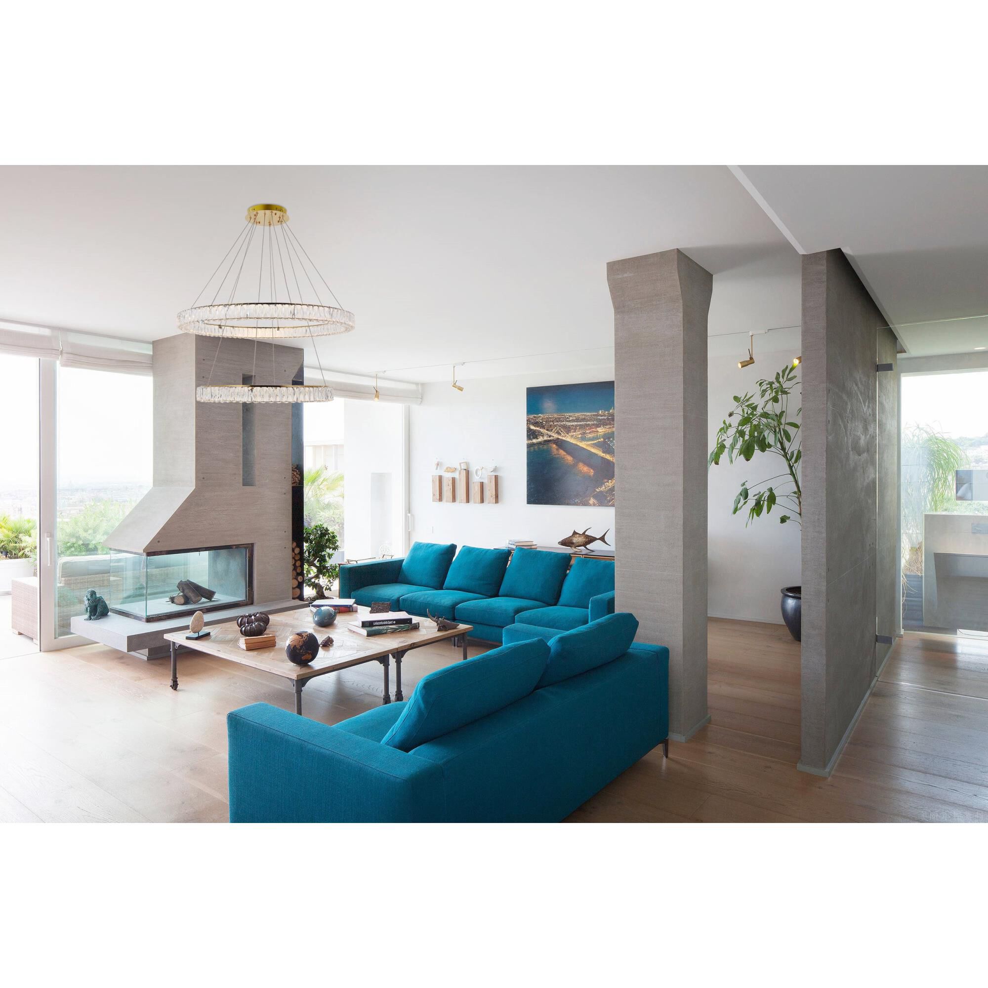 Shown in Gold finish and Clear Royal Cut crystal