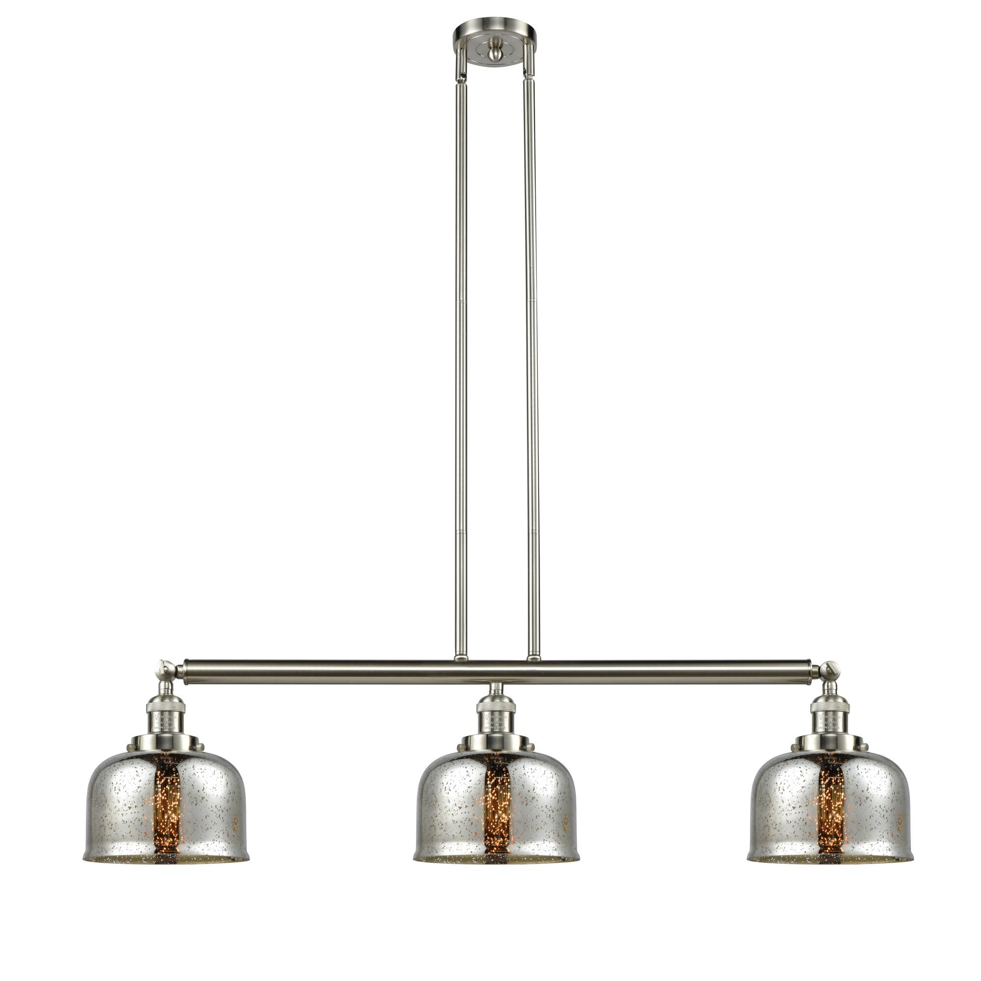 Bruno Marashlian Large Bell 41 Inch 3 Light Linear Suspension Light by Innovations Lighting