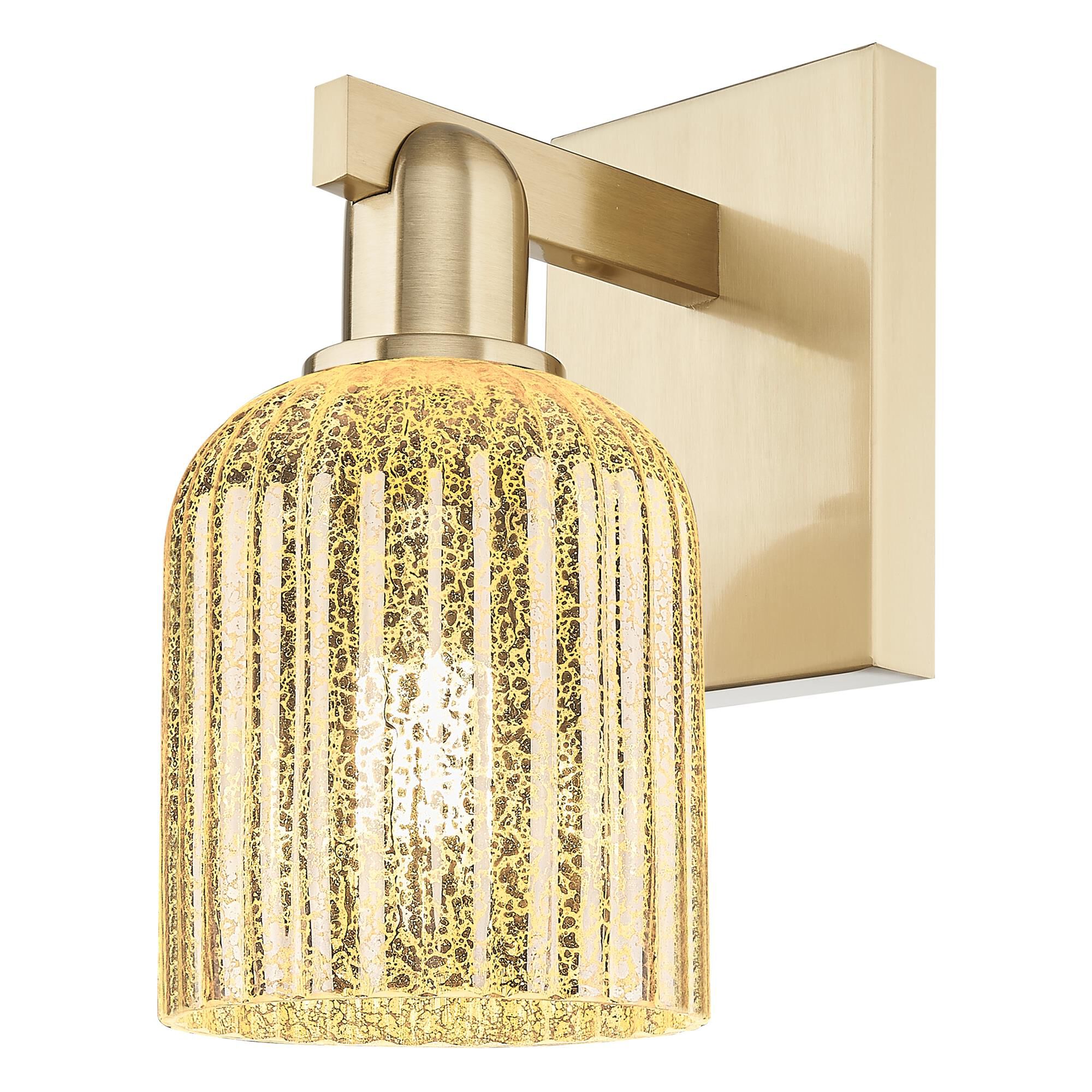 Shown in Champagne Bronze finish and Mercury glass