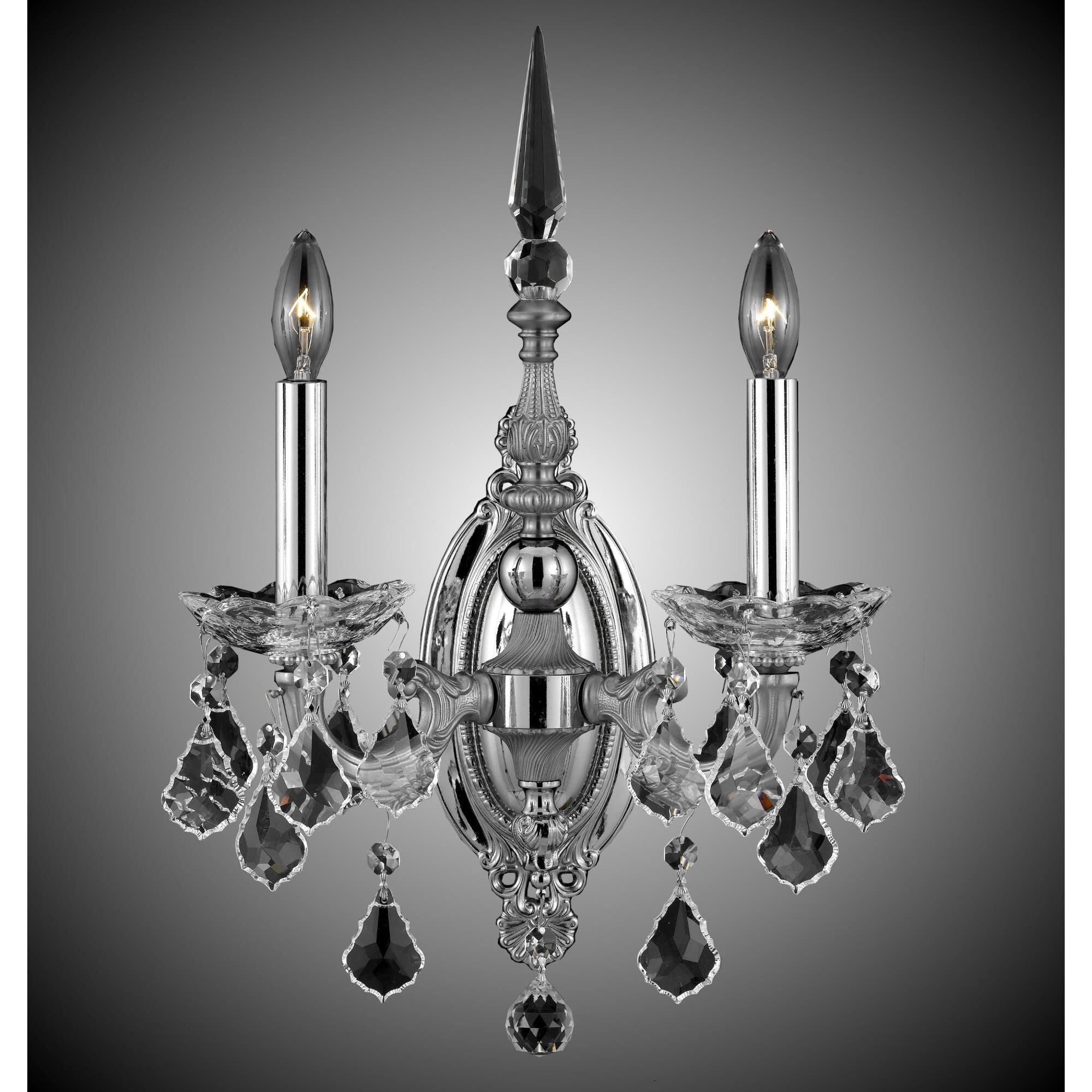 Venetian 17 Inch Wall Sconce by American Brass and Crystal