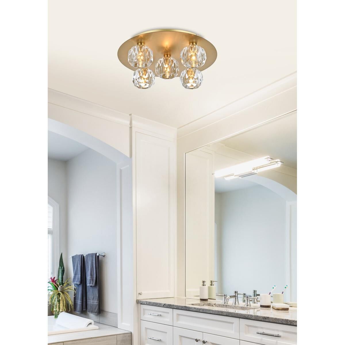 Graham 16 Inch 5 Light LED Flush Mount by Elegant Lighting